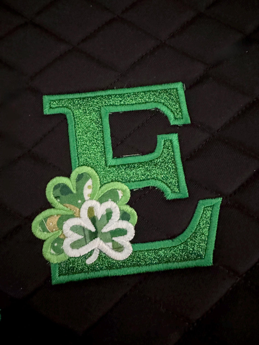 SHAMROCK LETTER - Saddle Pad St. Patrick's Day Monogram