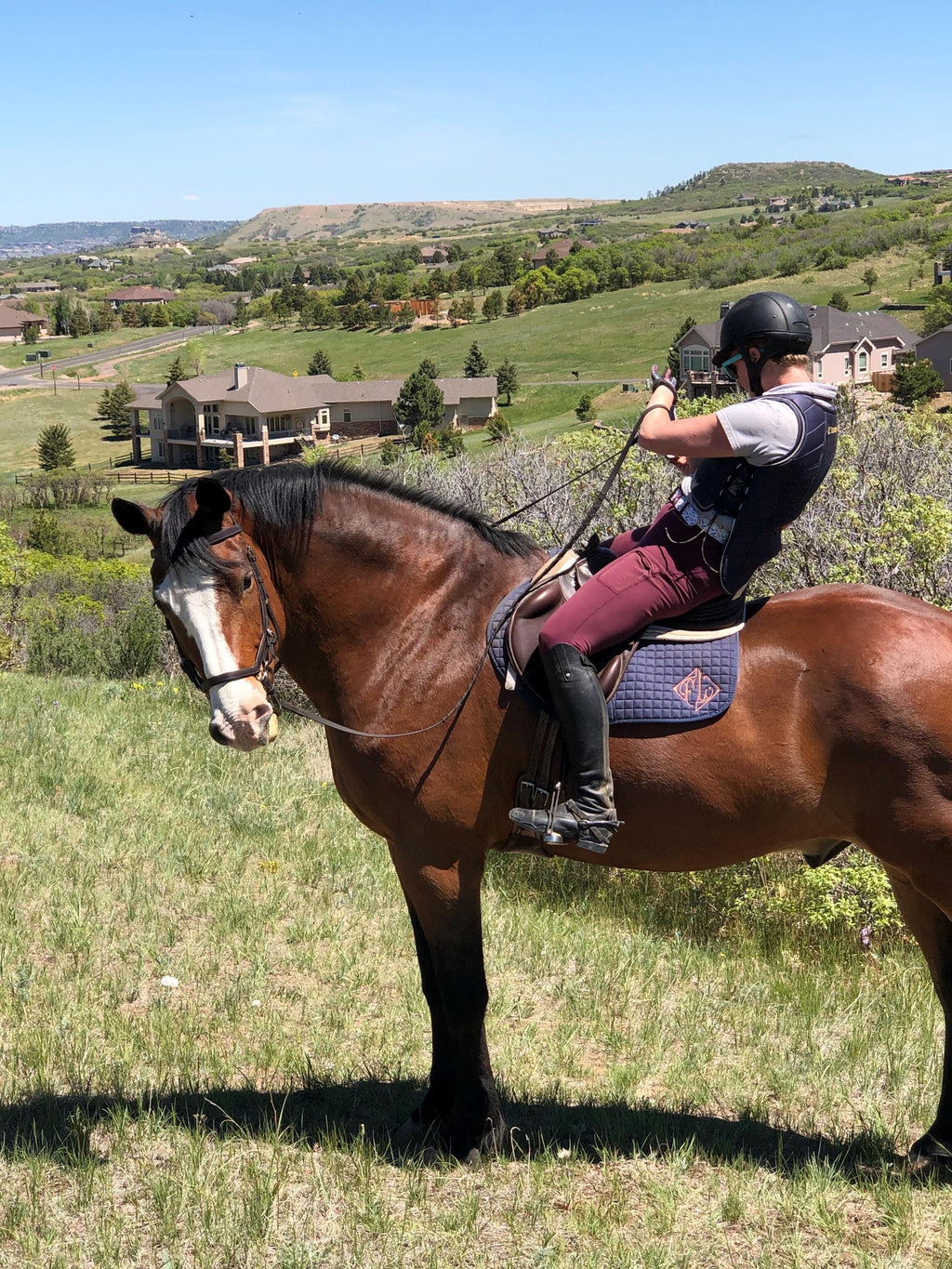 Diamond Monogram Custom Saddle Pad