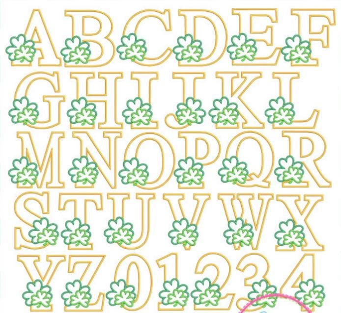 SHAMROCK LETTER - Saddle Pad St. Patrick's Day Monogram