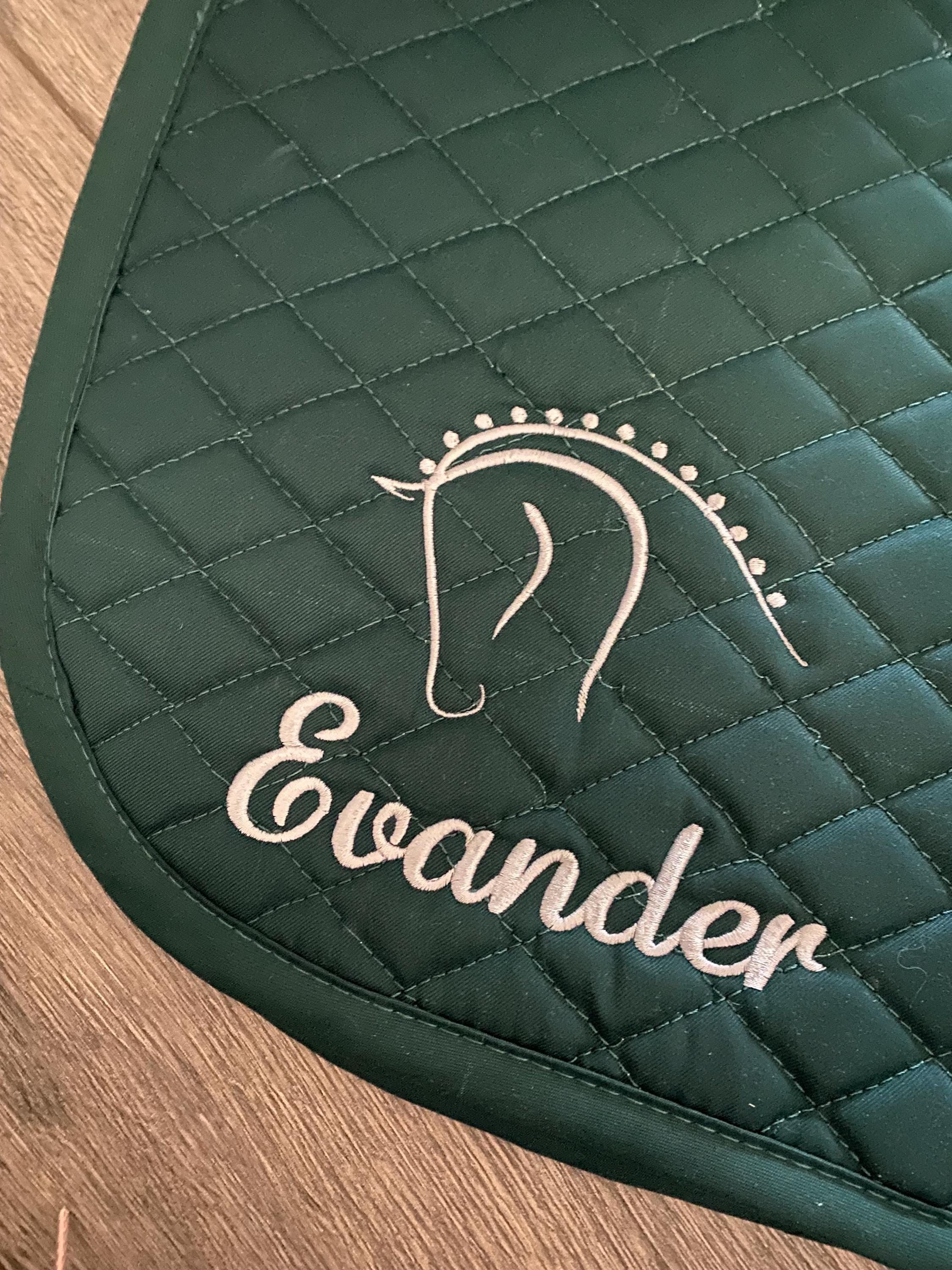 Head Custom Name Saddle Pad