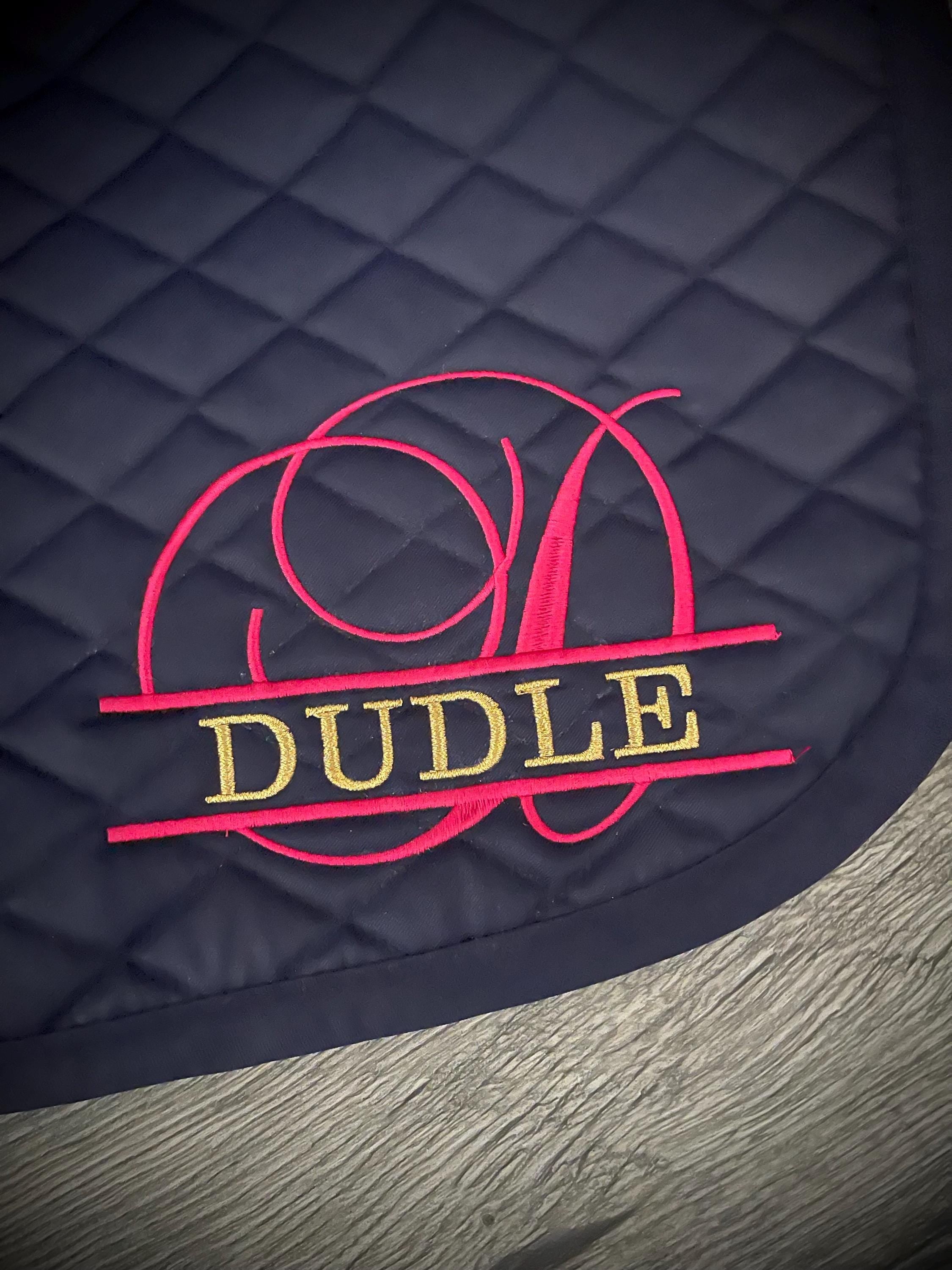 Split Letter Custom Name Saddle Pad