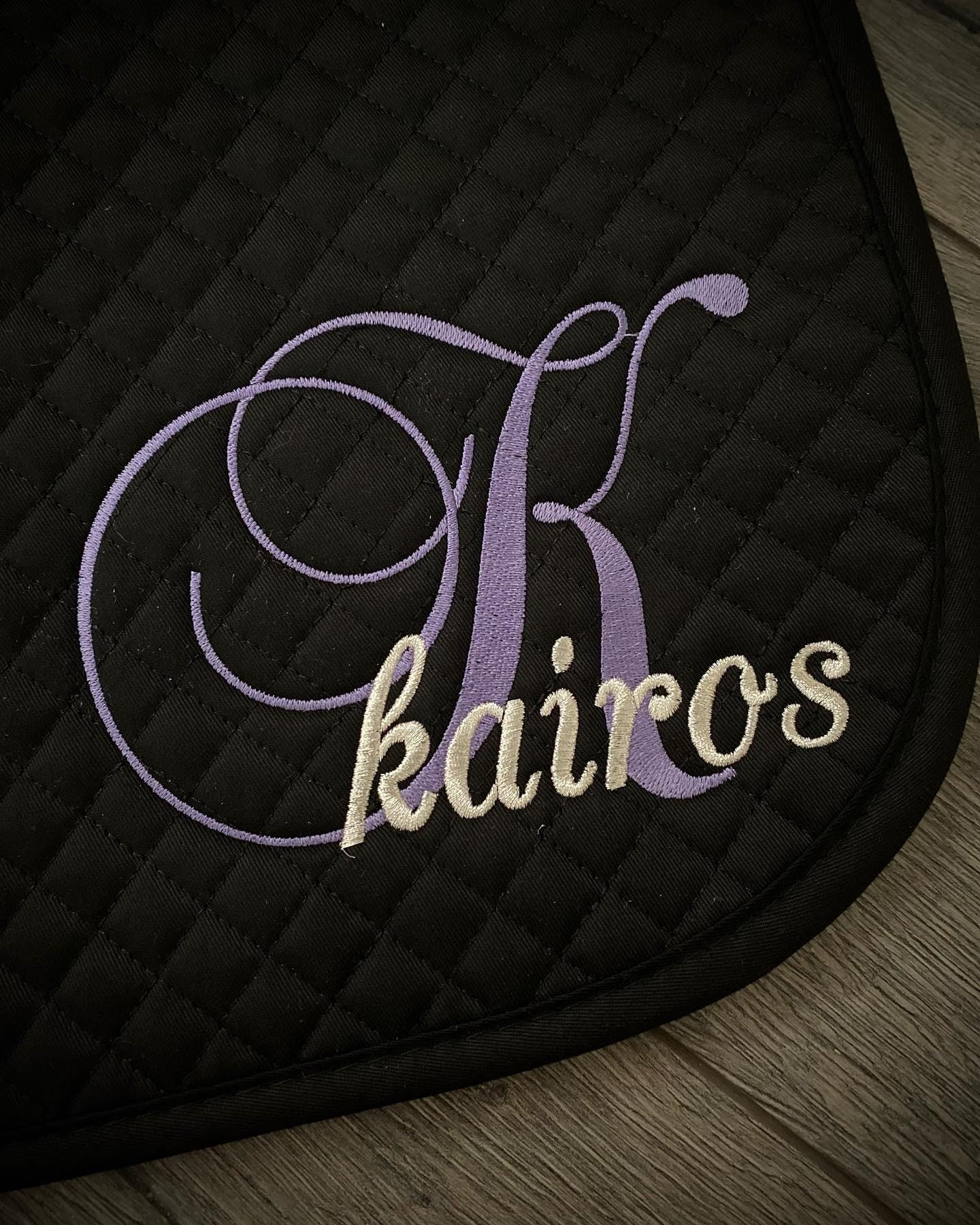 Letter & Name Custom Saddle Pad