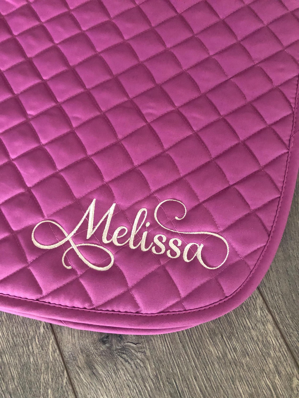 Elegant Custom Name Saddle Pad
