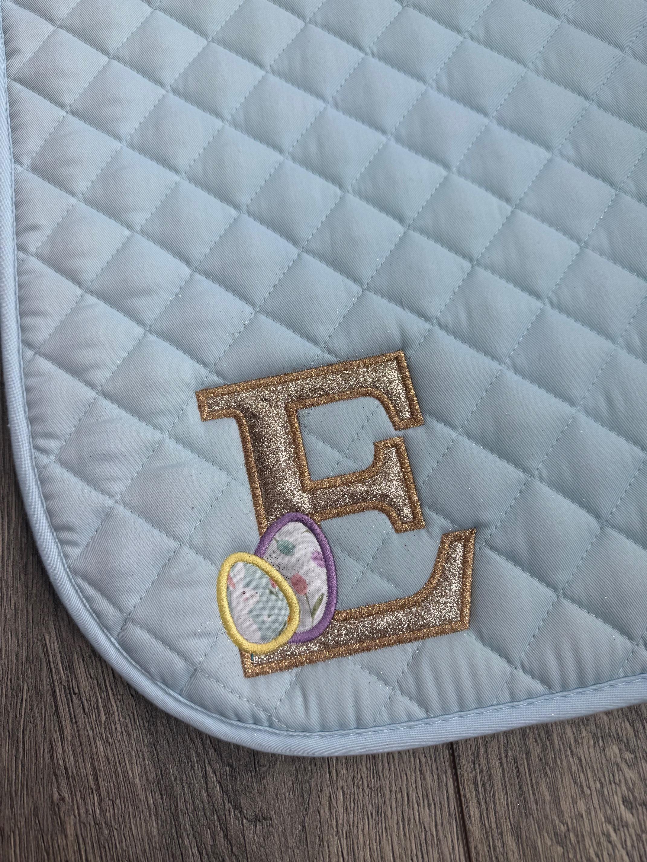 EGGS LETTER - Saddle Pad Easter Monogram