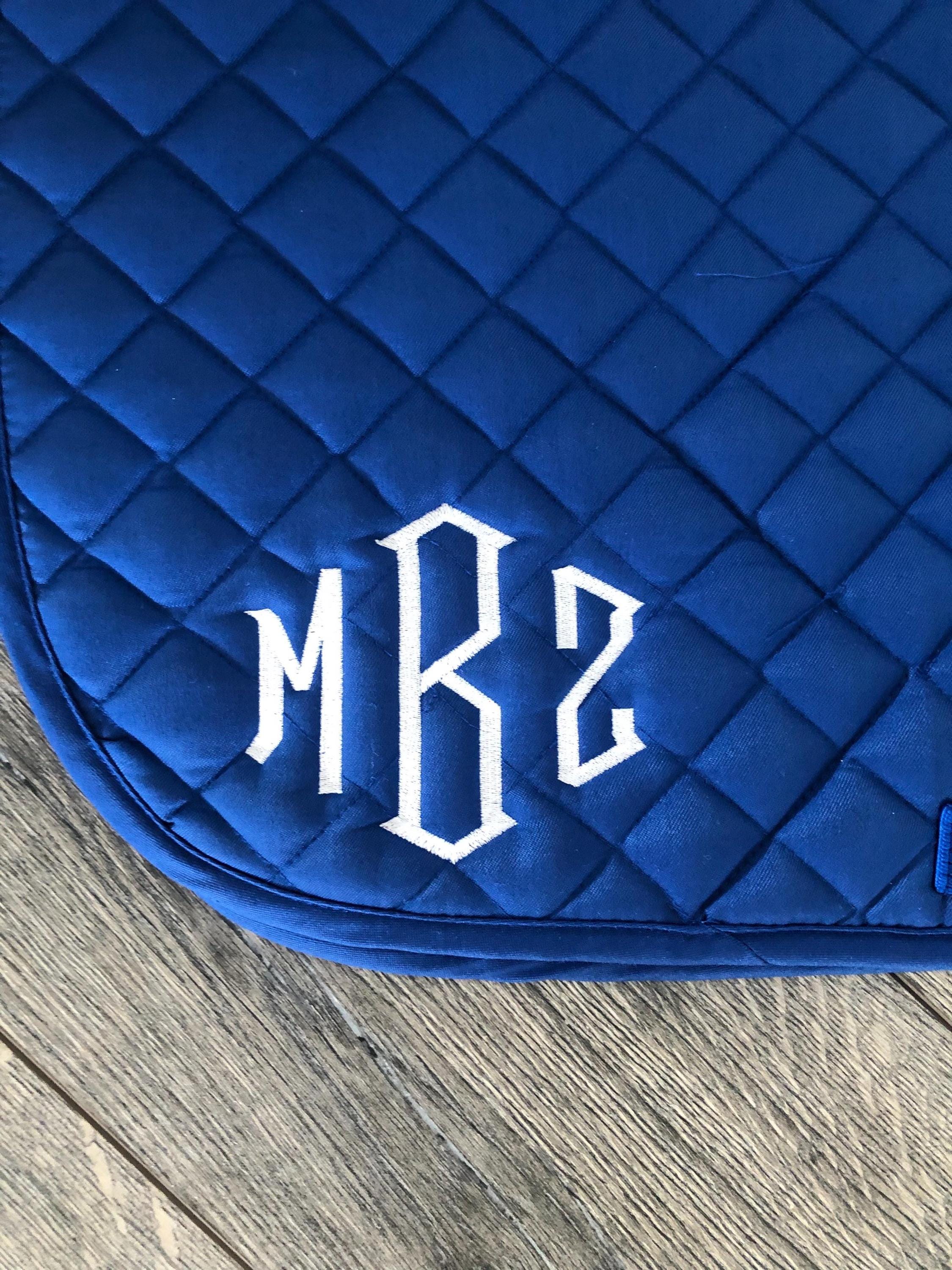 Angled Monogram Custom Saddle Pad