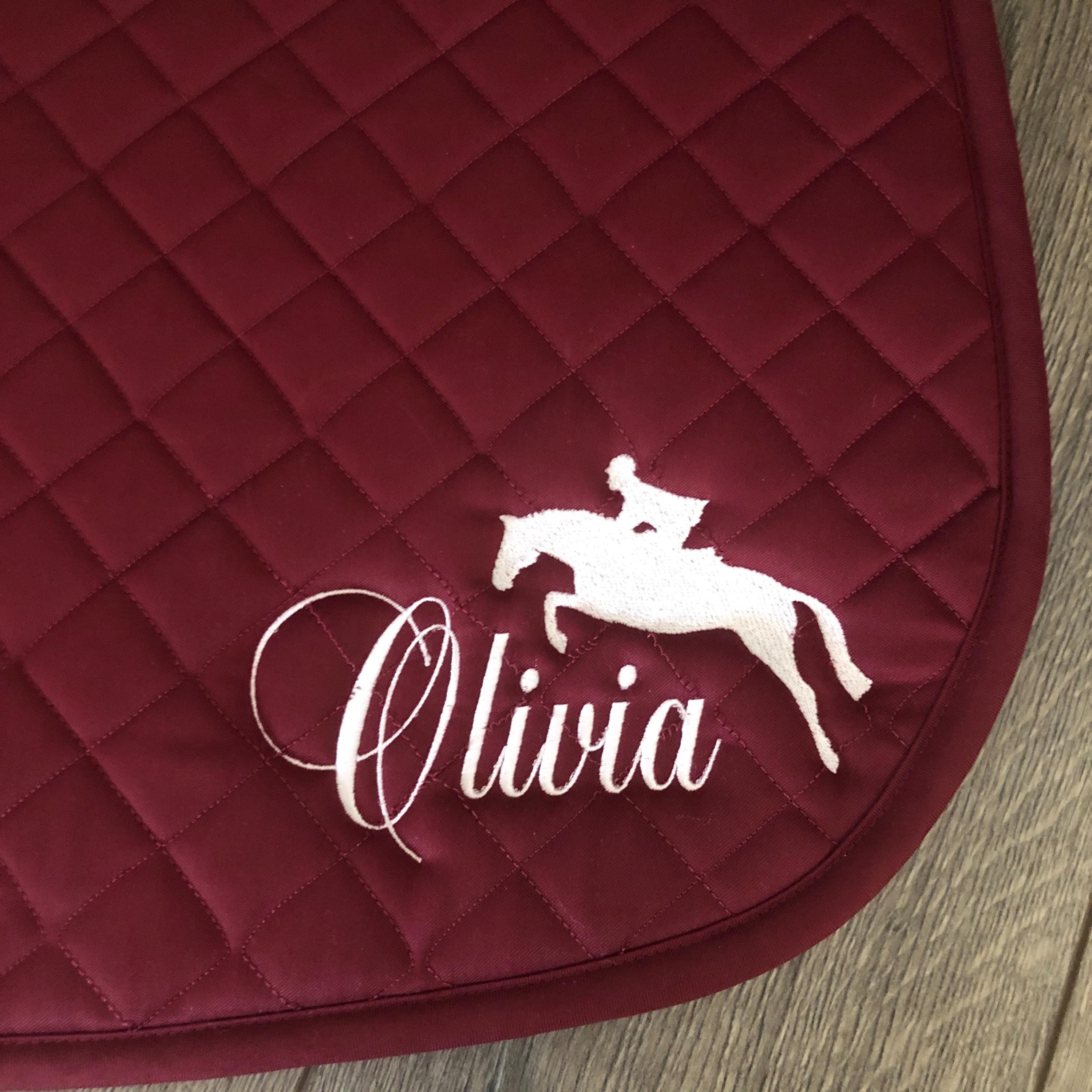 Jumper & Name Saddle Pad