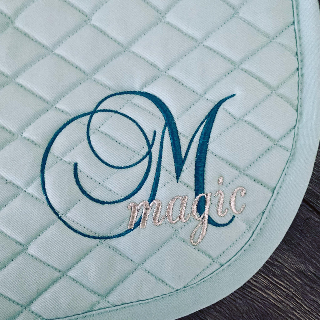 Letter & Name Custom Saddle Pad