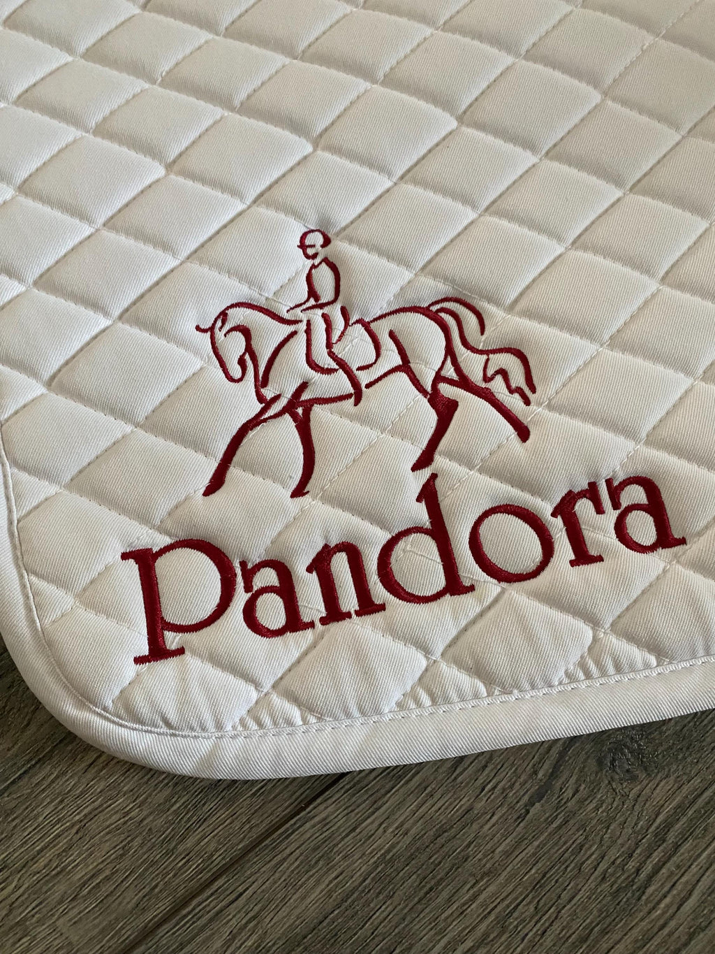 Modern Design Custom Name Saddle Pad