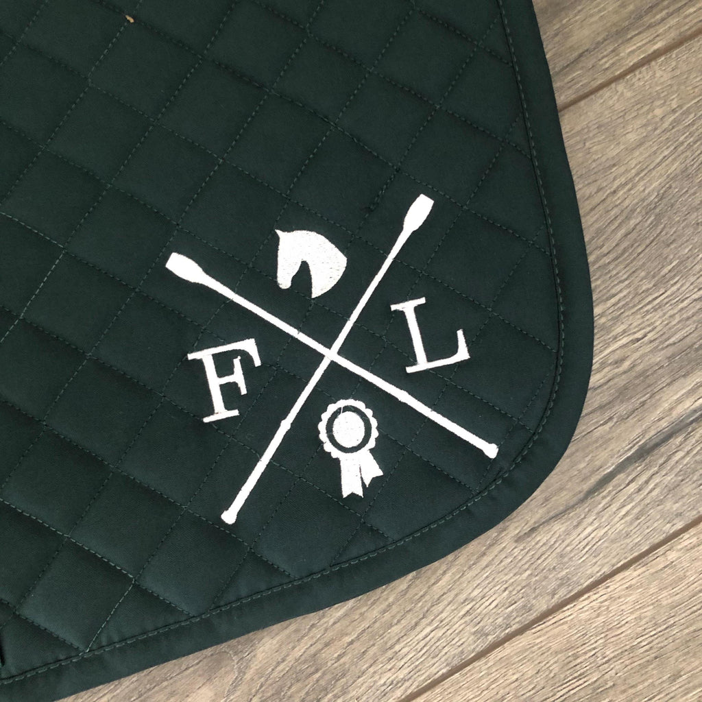 Crop Monogram Custom Saddle Pad