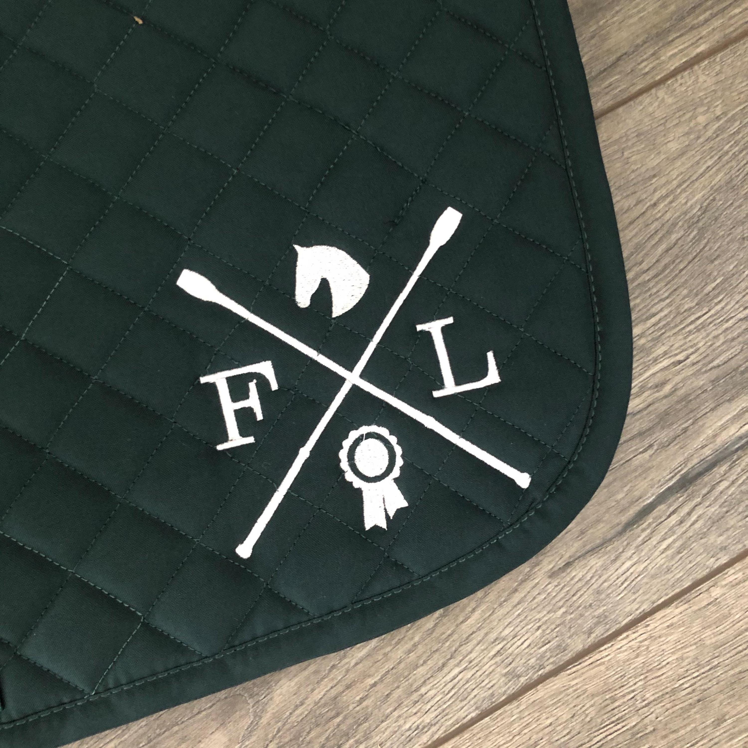 Crop Monogram Custom Saddle Pad