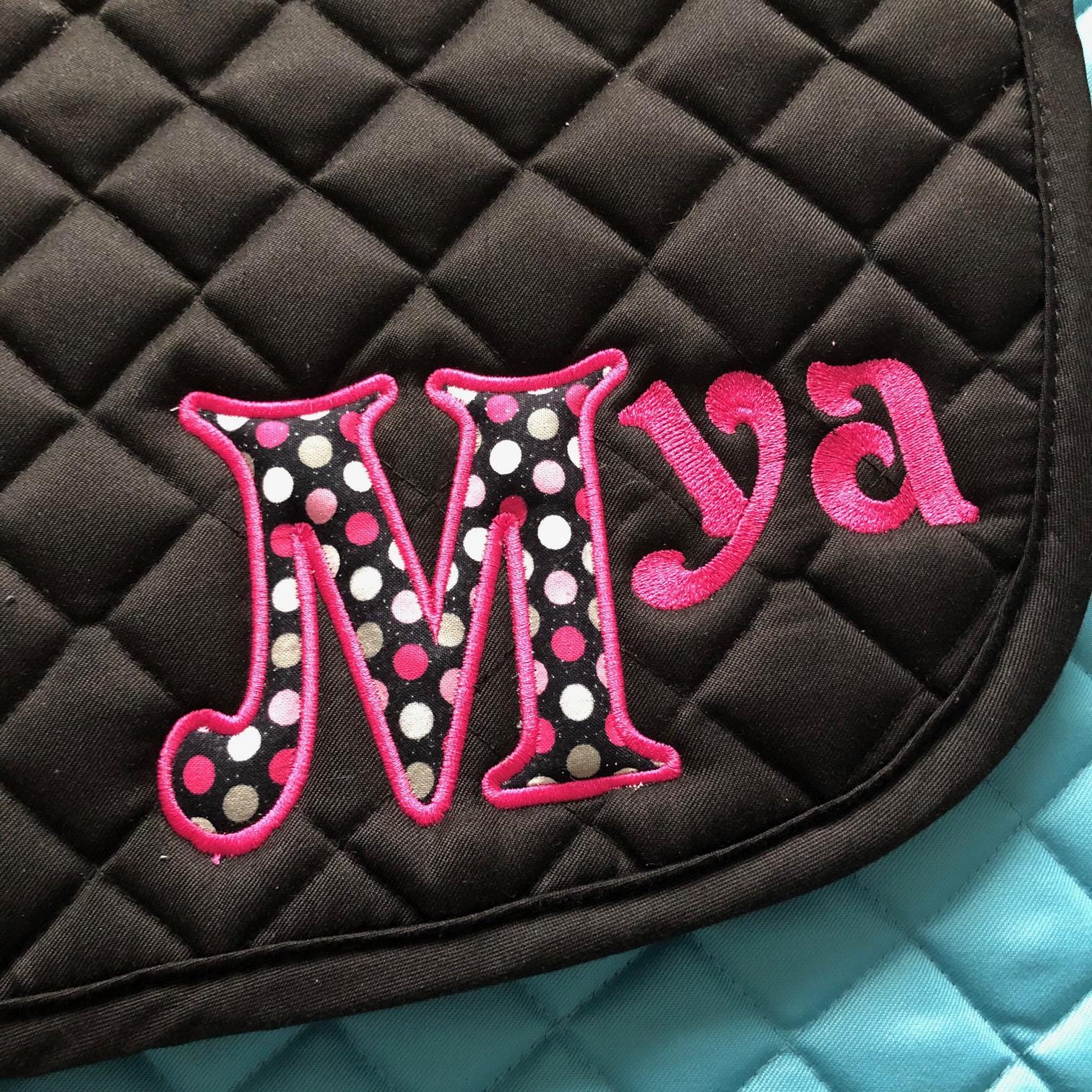 Appliqued Name Saddle Pad - Blake