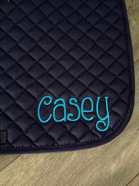 Custom Name Saddle Pad