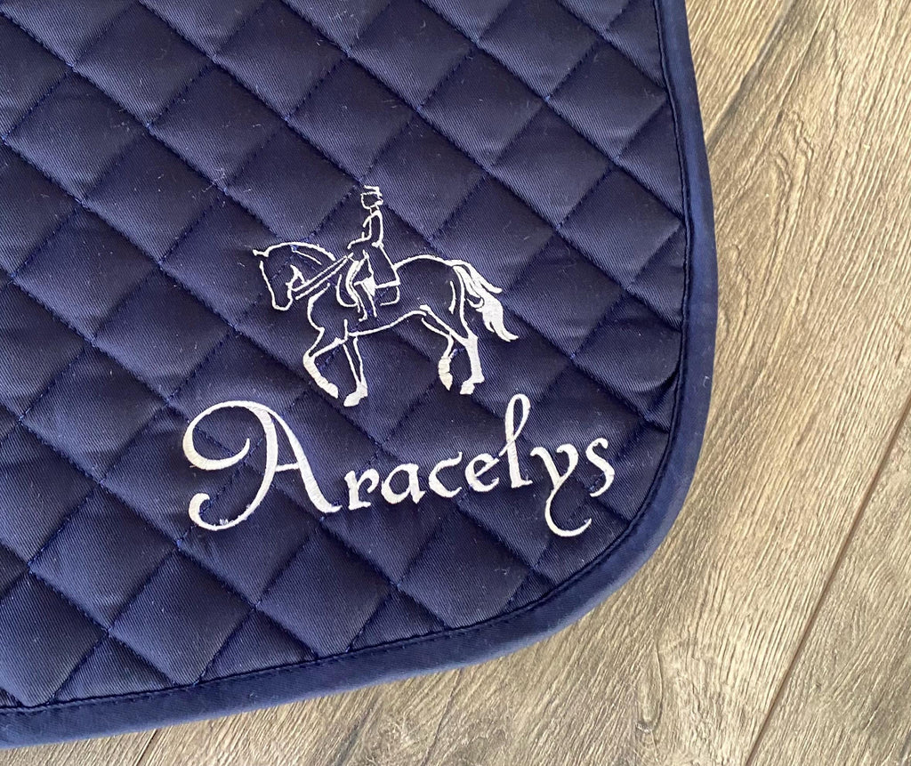 Classic Design Custom Name Saddle Pad