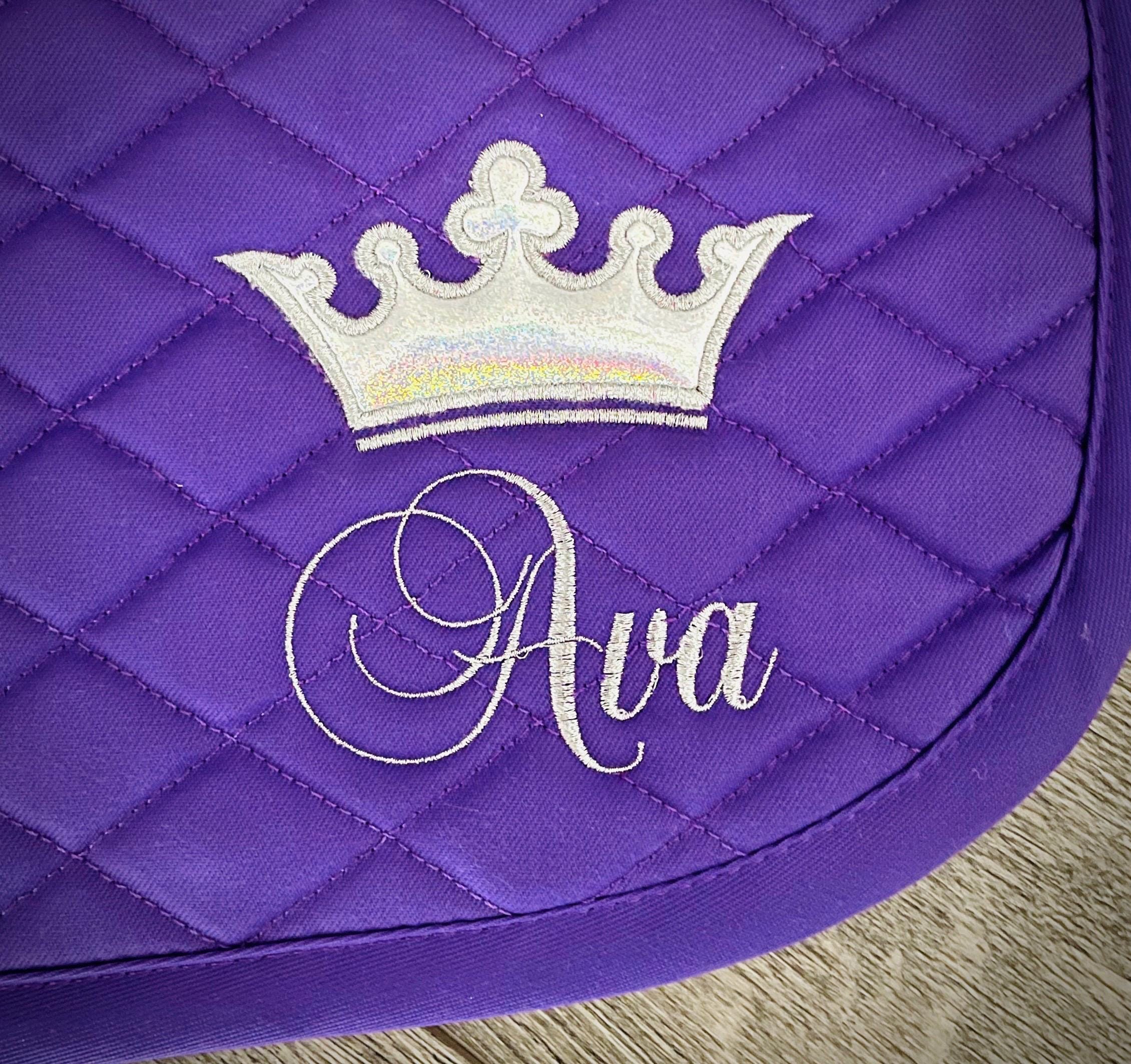 Appliqued Crown Personalized Saddle Pad