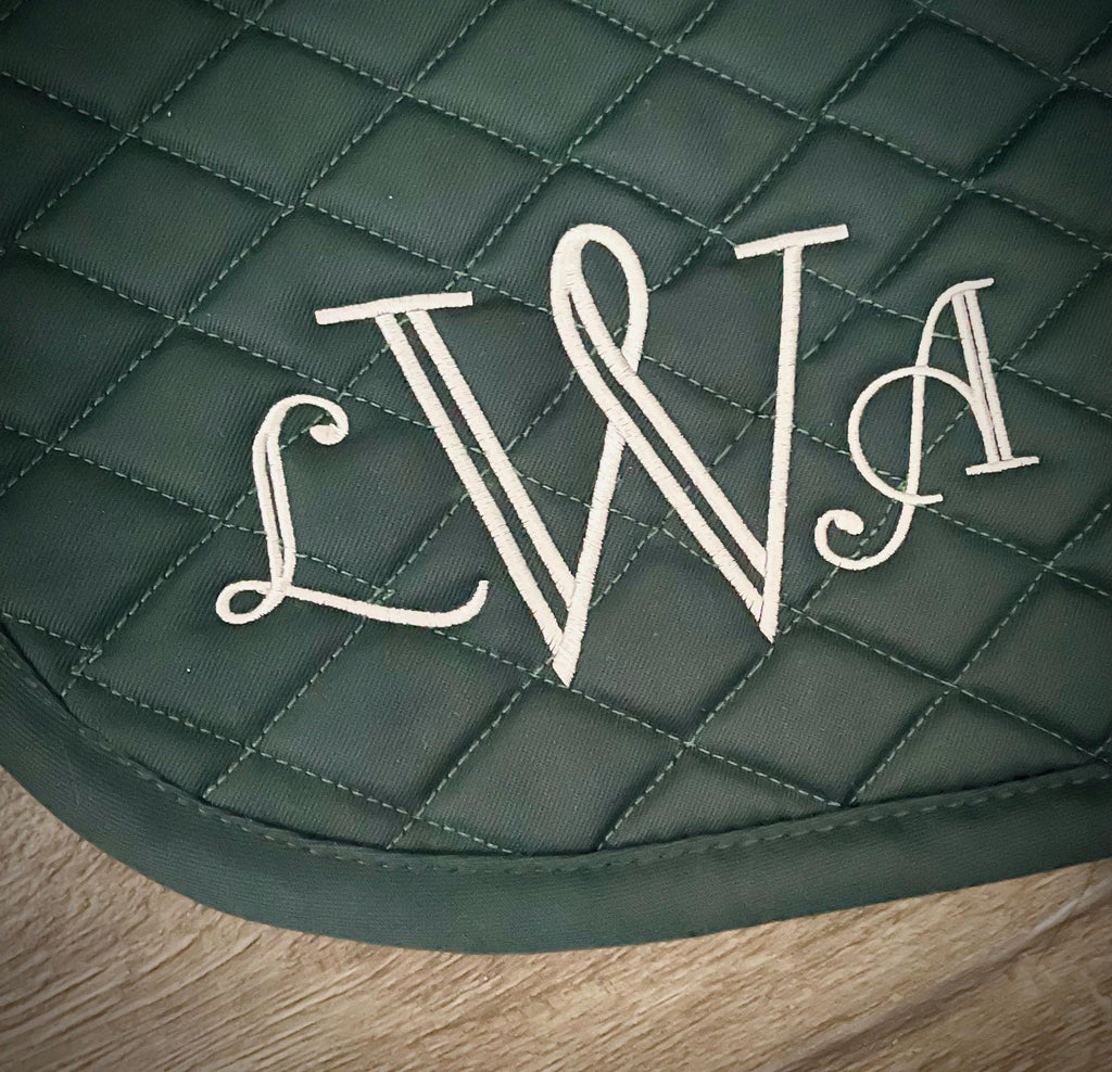 Raleigh Monogram Custom Saddle Pad