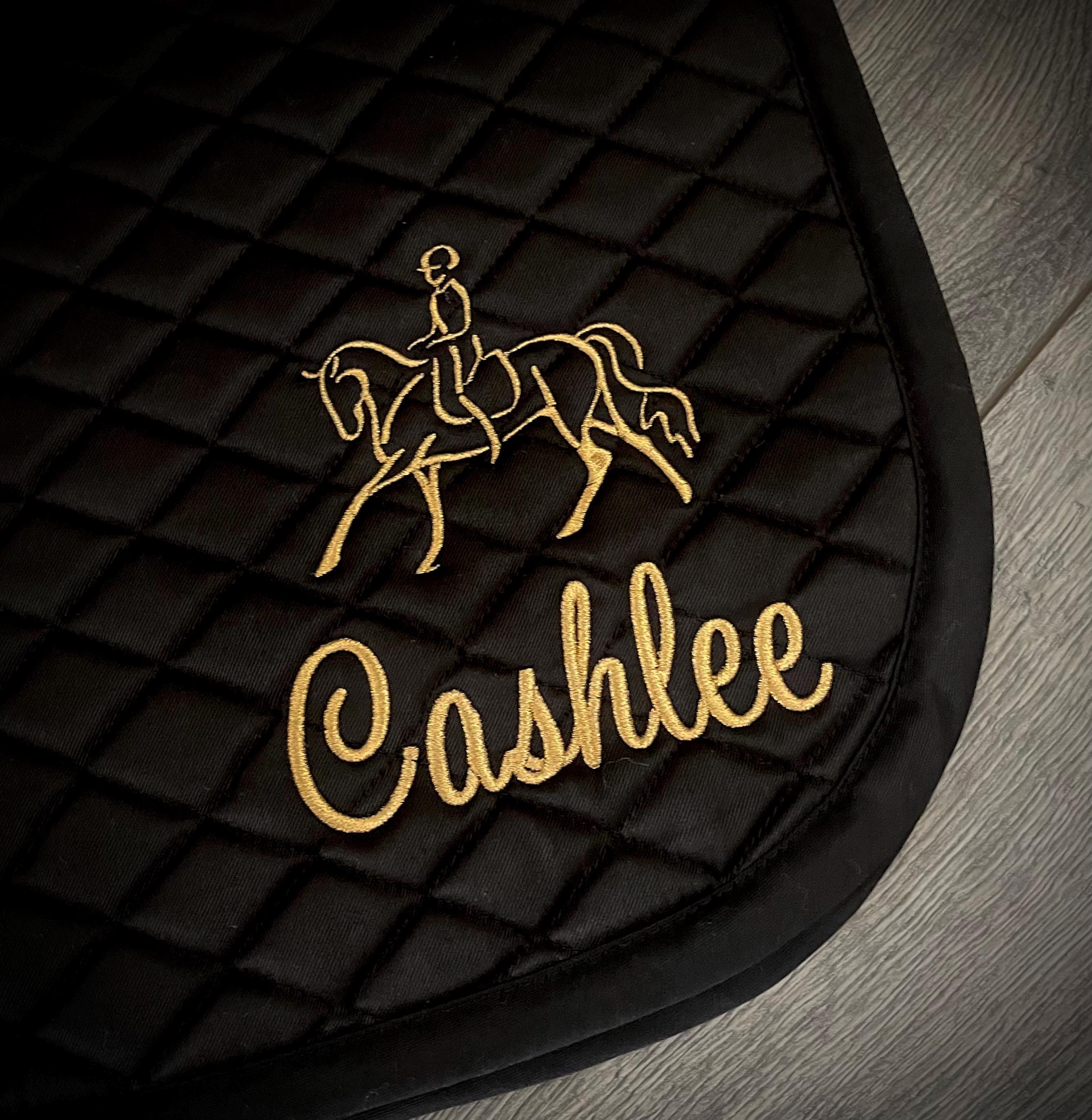 Modern Design Custom Name Saddle Pad