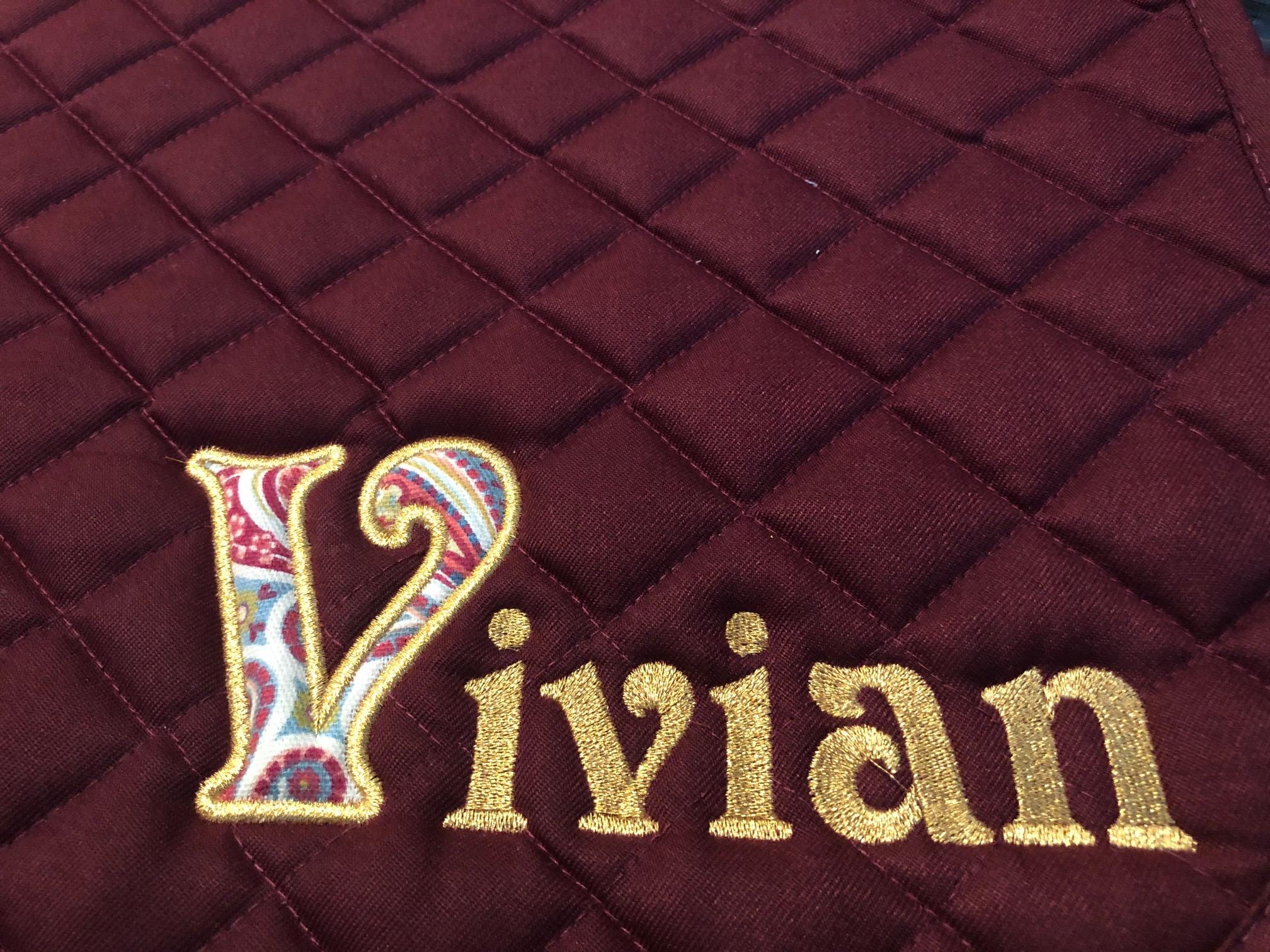 Custom Applique Name Saddle Pad - Blake