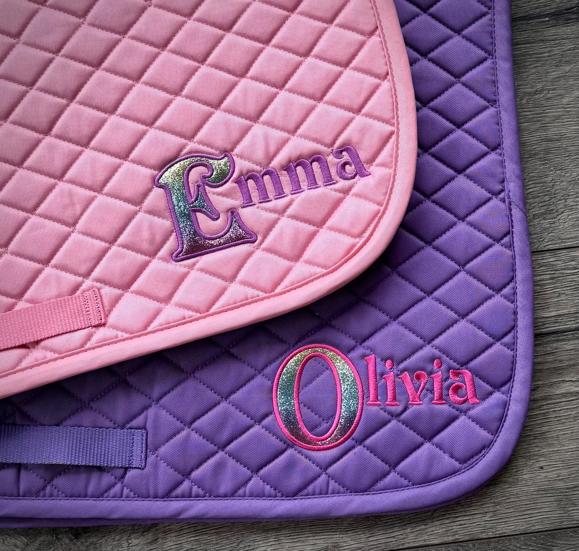 Appliqued Name Saddle Pad - Blake