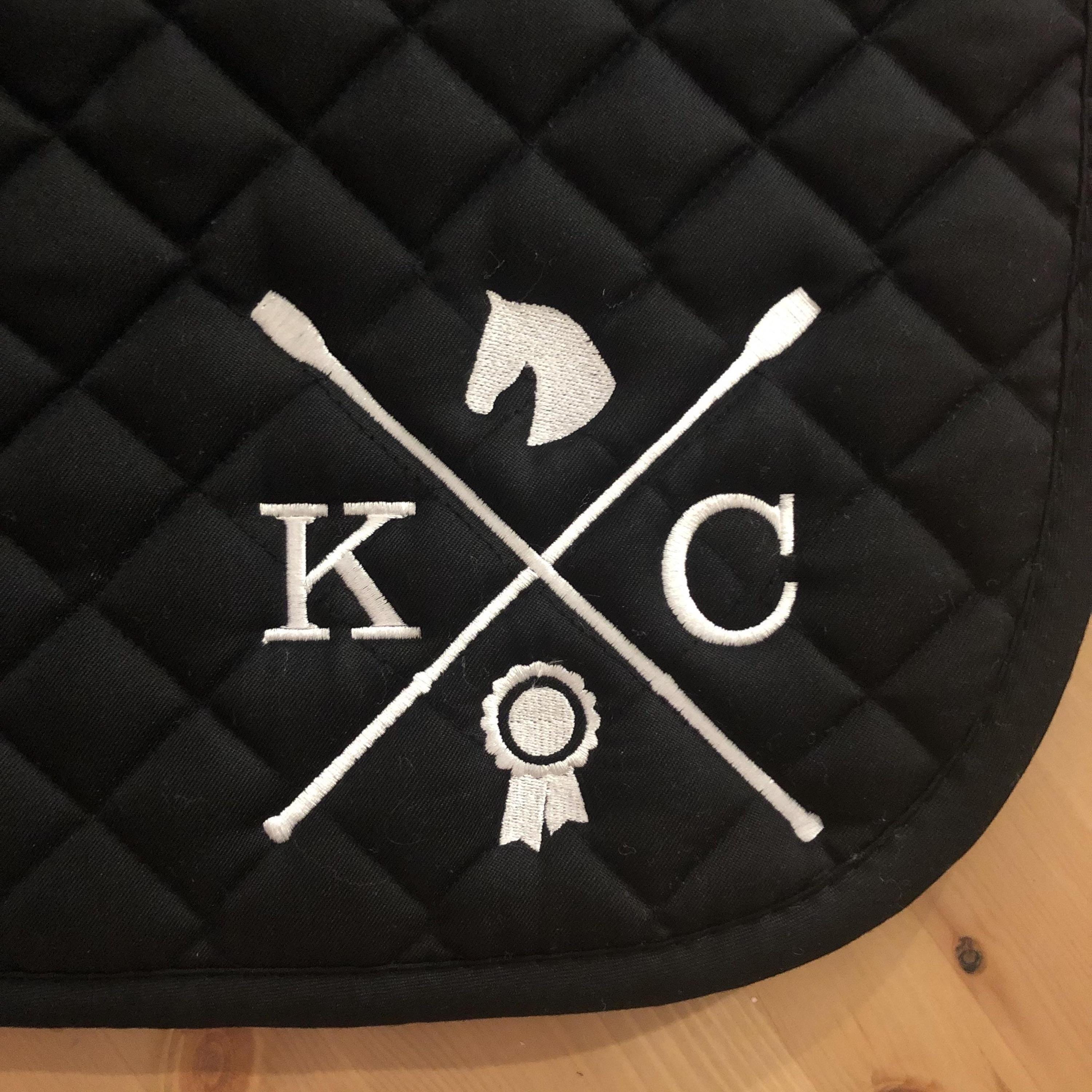Crop Monogram Custom Saddle Pad