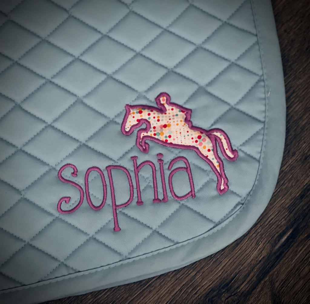 Applique Jumper Custom Saddle Pad