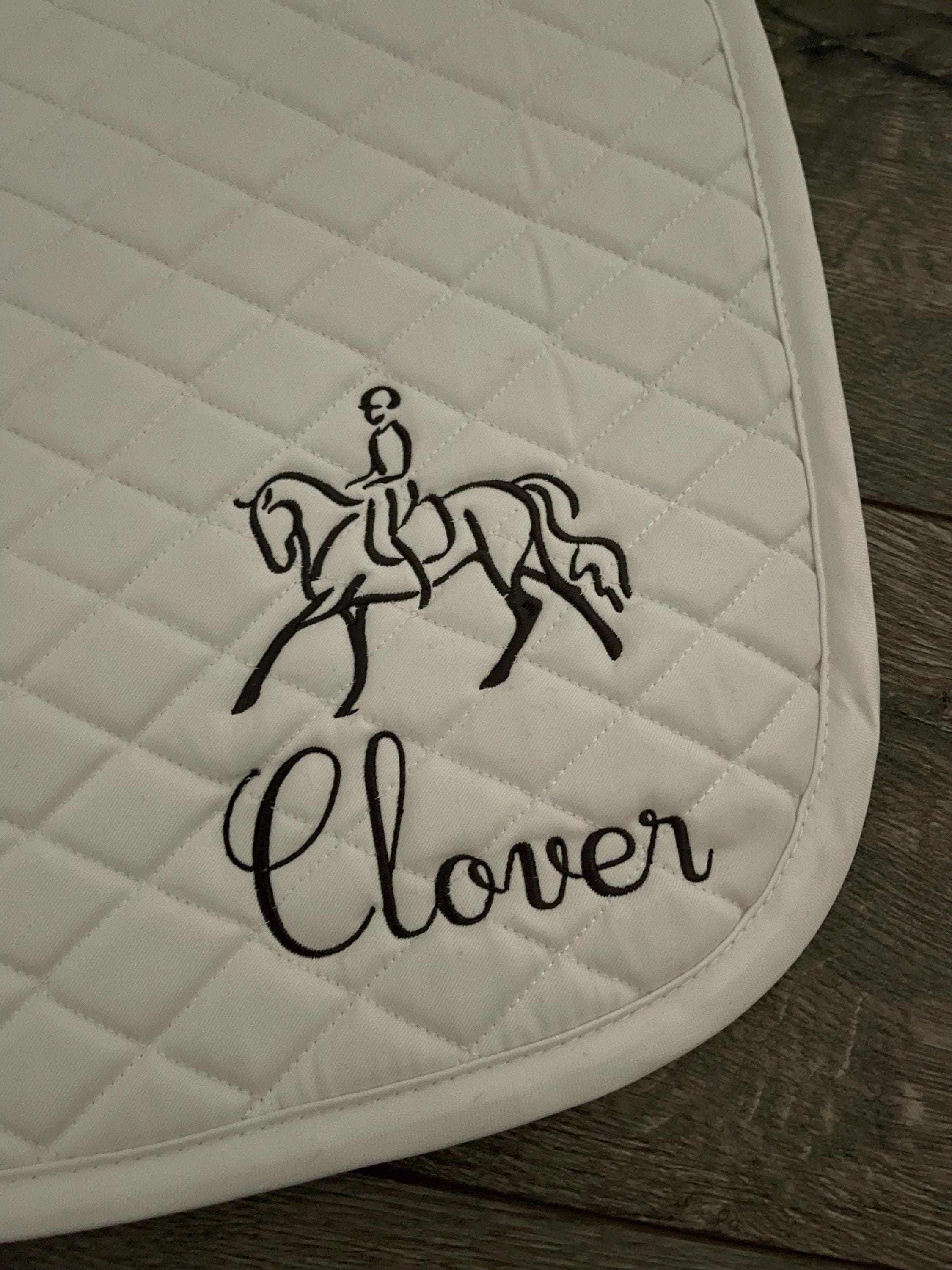 Modern Design Custom Name Saddle Pad