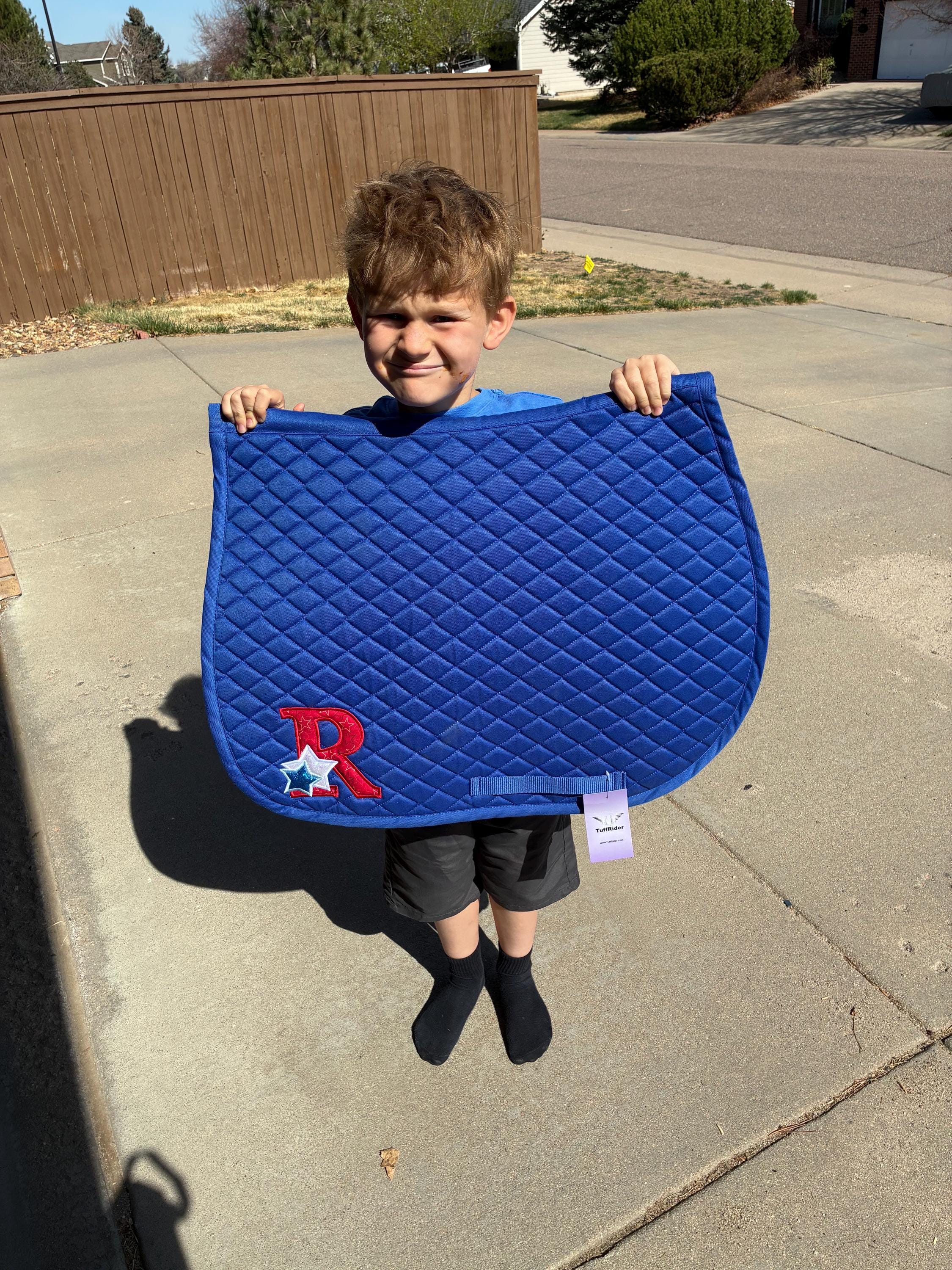 STARS LETTER - Saddle Pad 4th of July Monogram