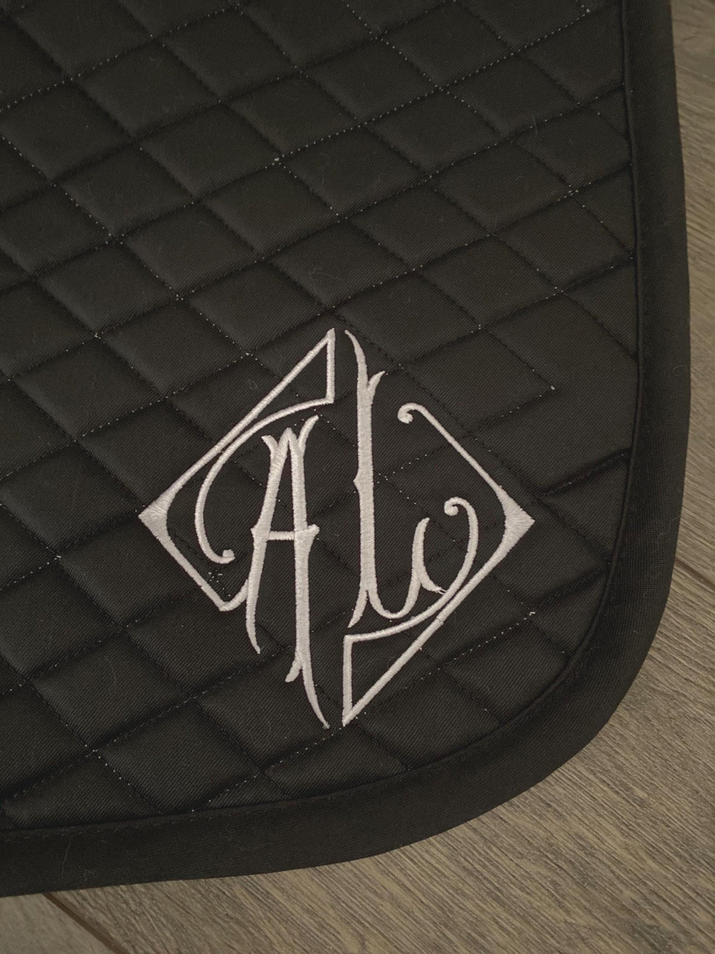 Diamond Monogram Custom Saddle Pad