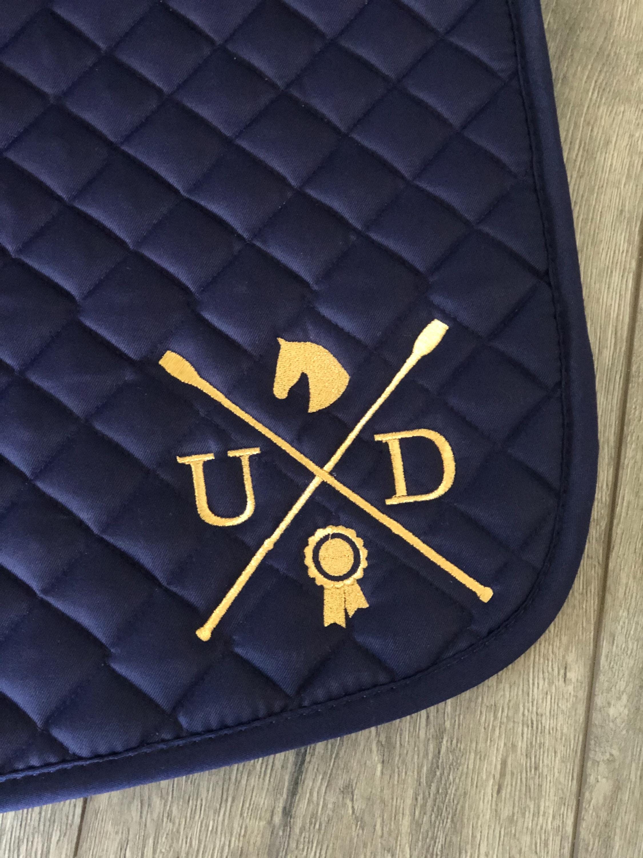 Crop Monogram Custom Saddle Pad