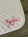 Elegant Custom Name Saddle Pad