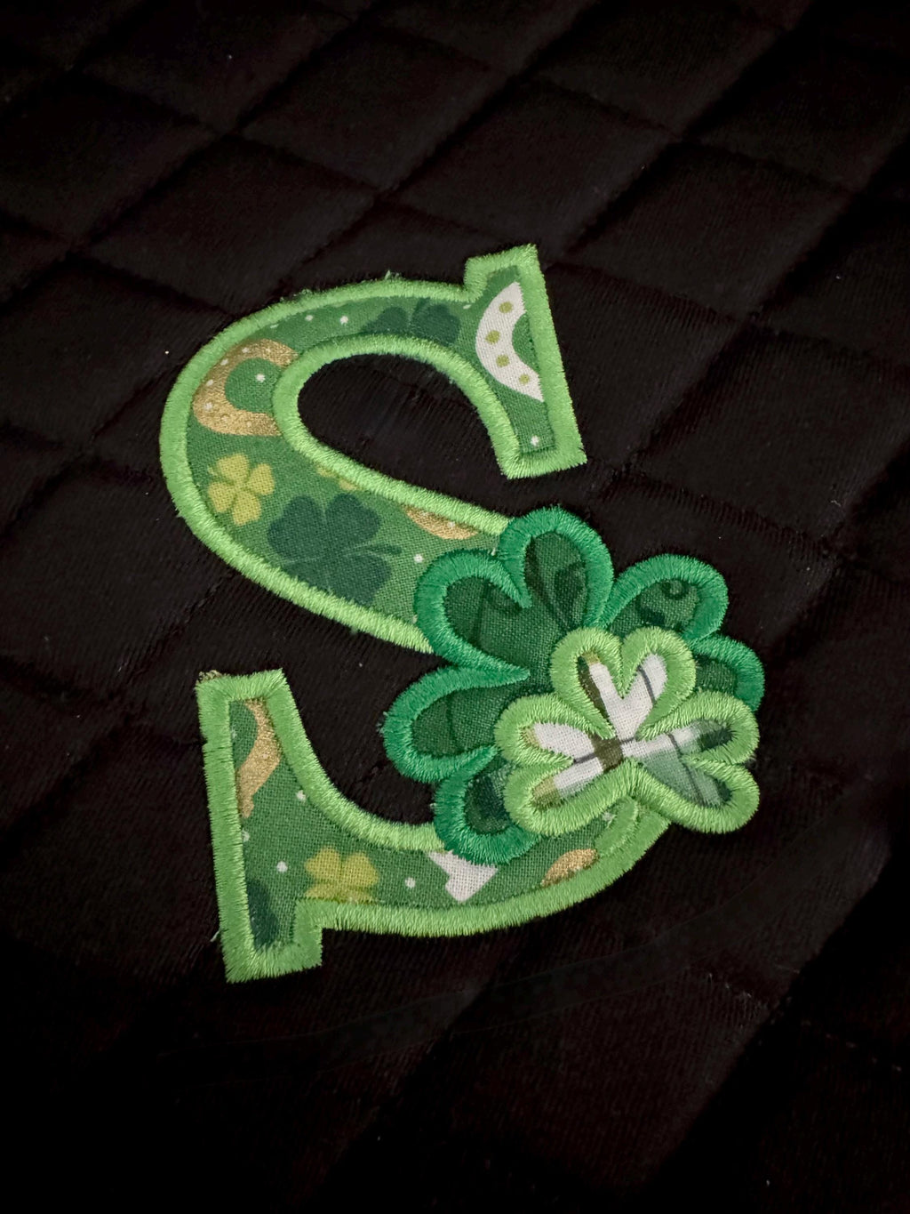 SHAMROCK LETTER - Saddle Pad St. Patrick's Day Monogram