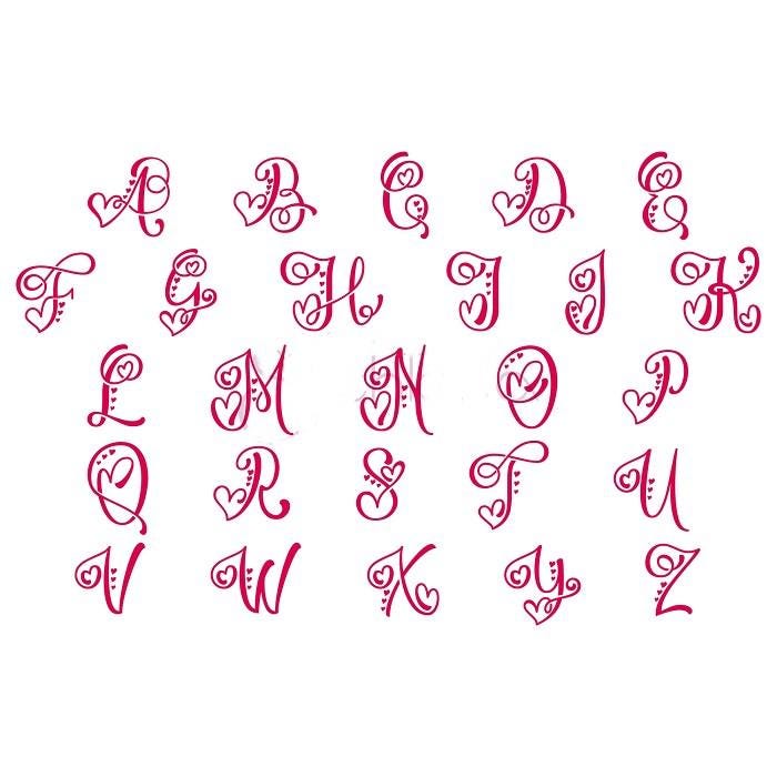 Sweet Hearts Single Letter Monogram Personalized Saddle Pad