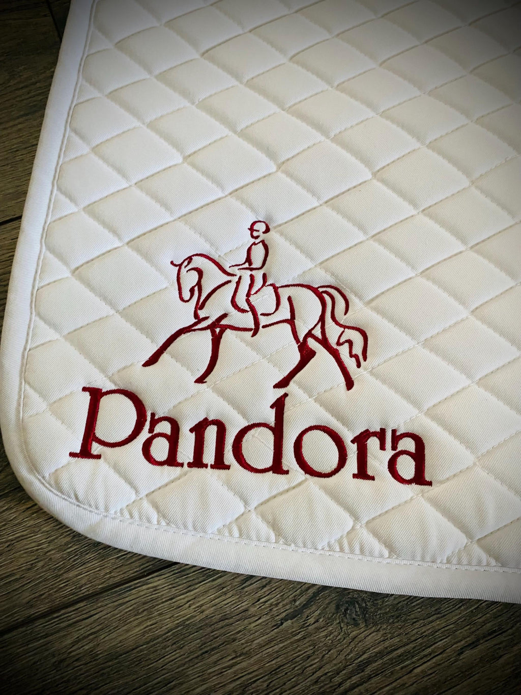 Modern Design Custom Name Saddle Pad