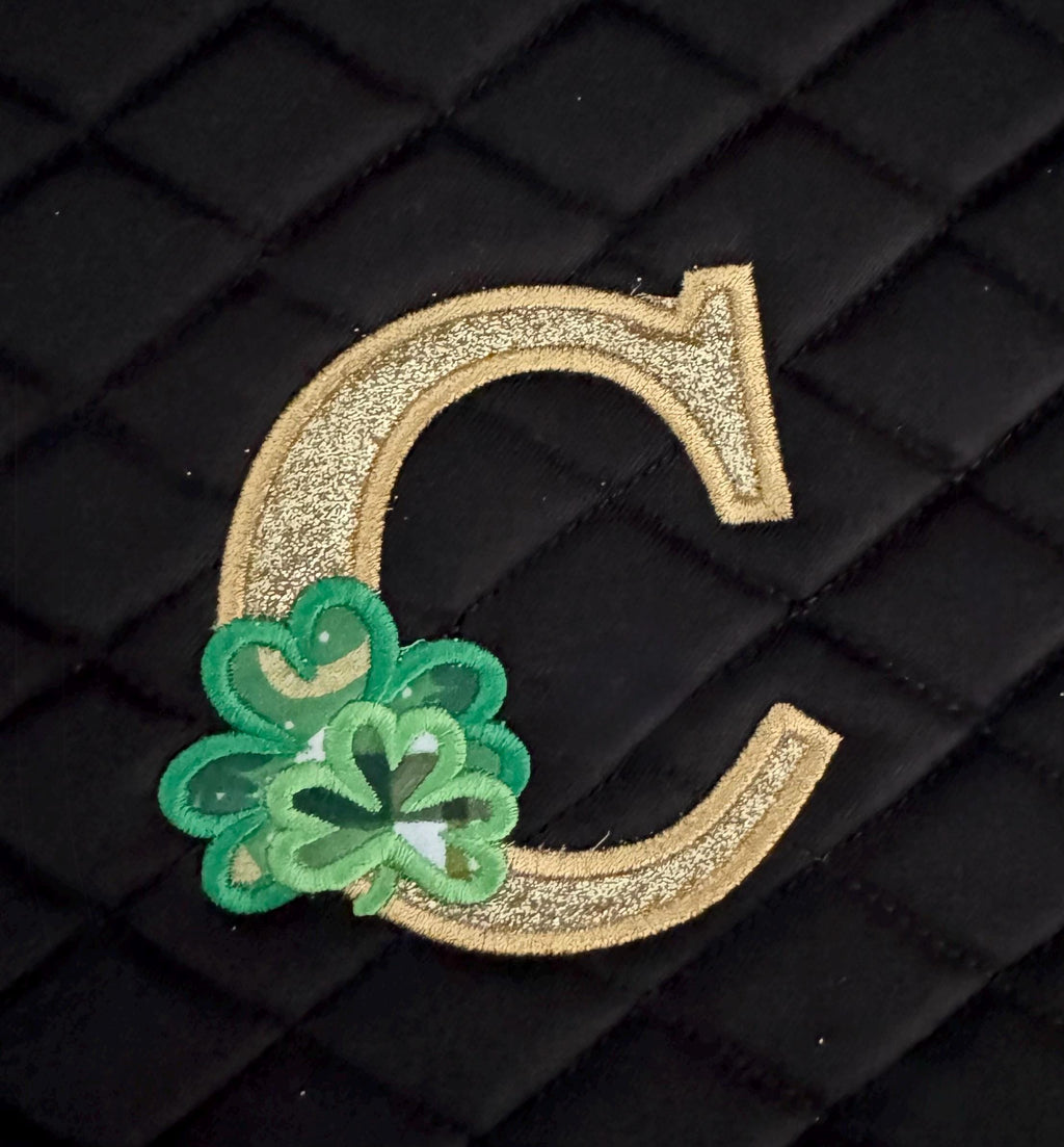 SHAMROCK LETTER - Saddle Pad St. Patrick's Day Monogram