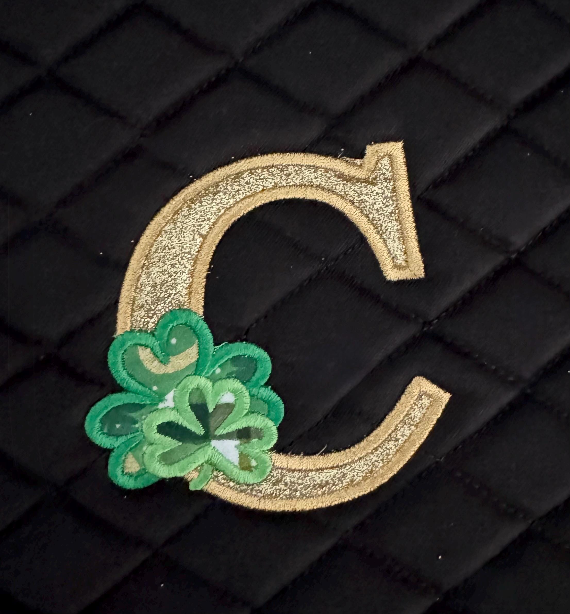 SHAMROCK LETTER - Saddle Pad St. Patrick's Day Monogram
