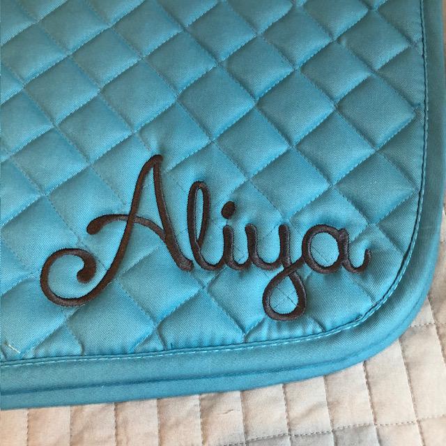 Custom Name Saddle Pad