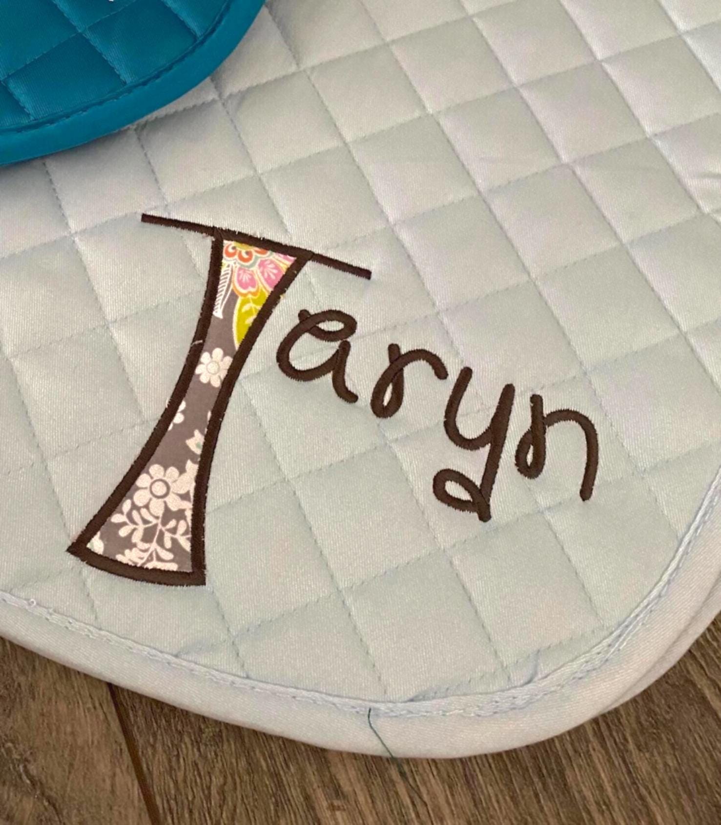 Custom Applique Name Saddle Pad - Amy