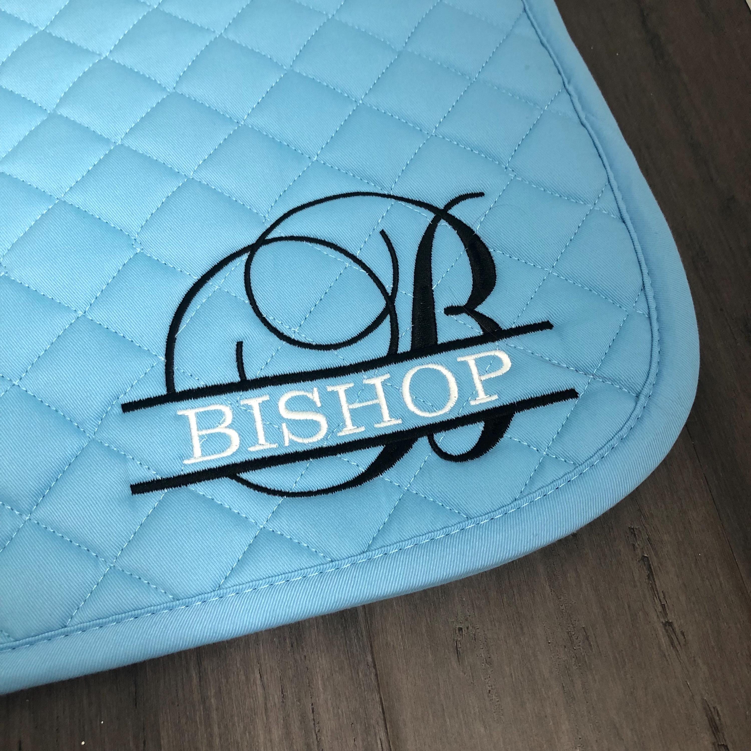 Split Letter Custom Name Saddle Pad