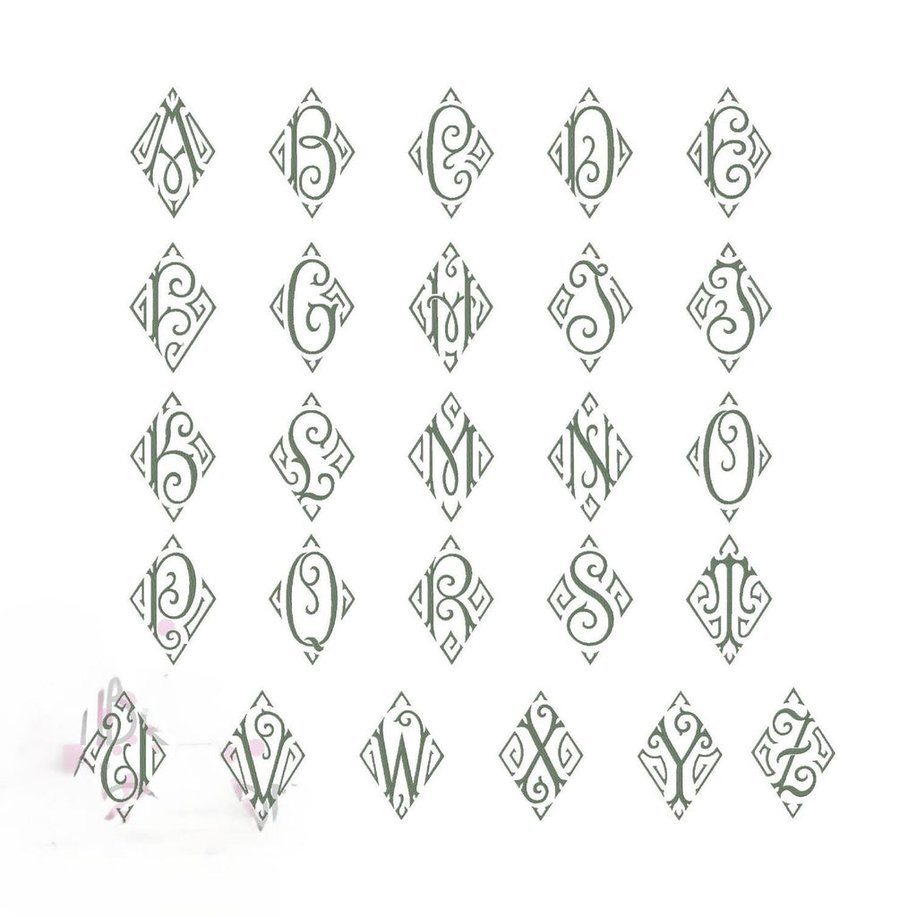 Diamond Single Letter Monogoram Personalized Saddle Pad