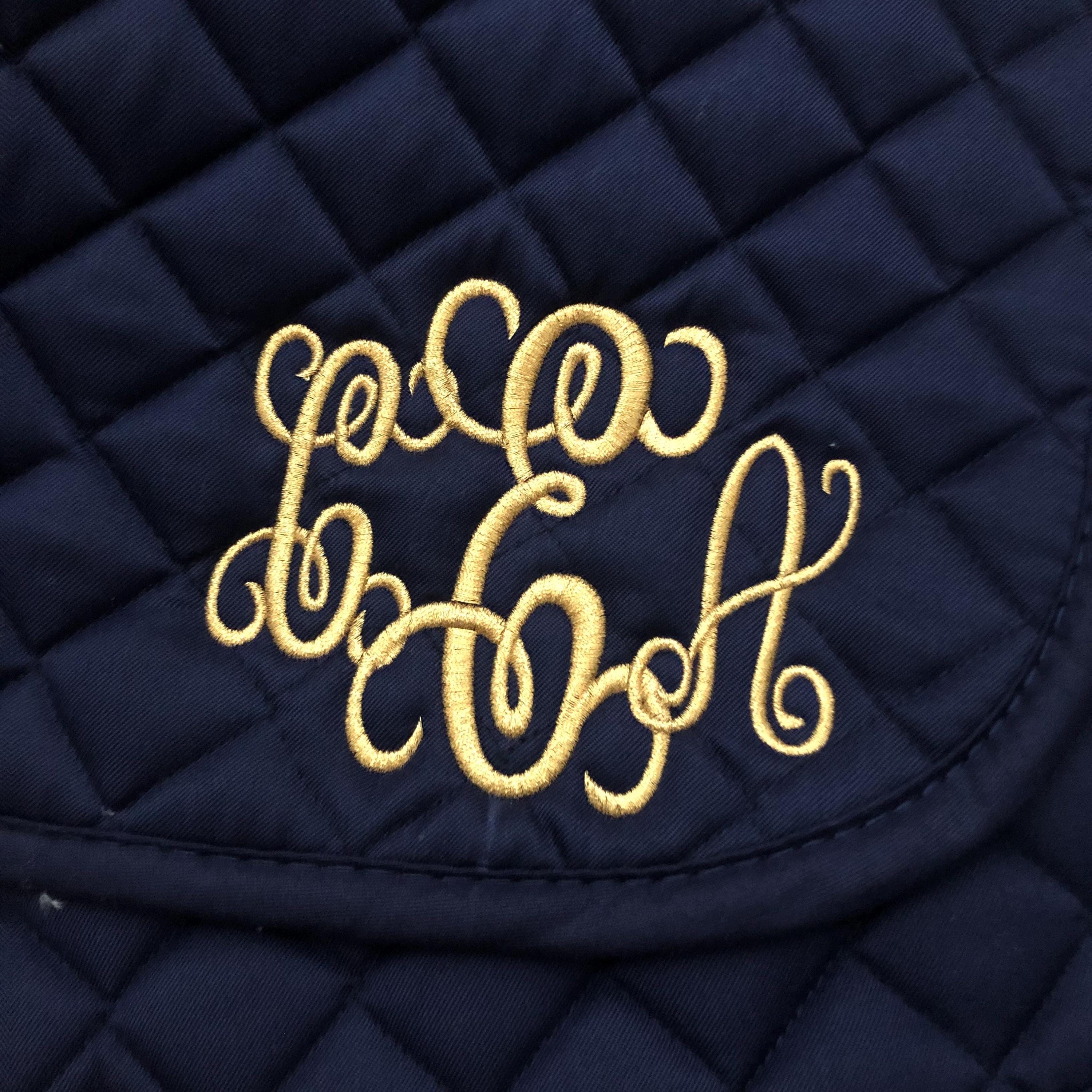 Intertwined Monogram Custom Saddle Pad