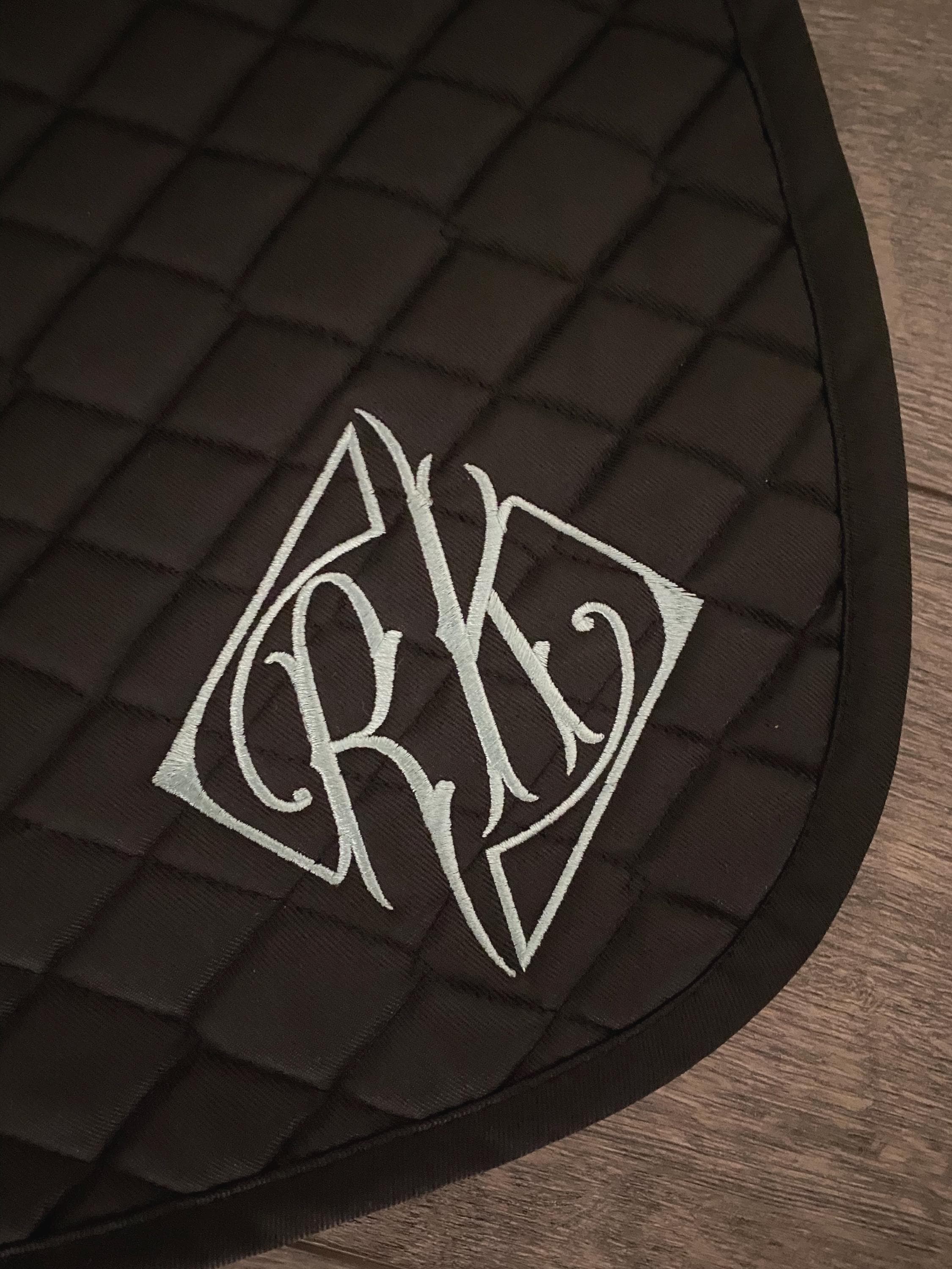 Diamond Monogram Custom Saddle Pad