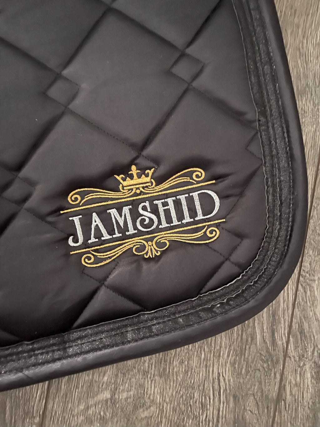 Crown Frame Custom Name Saddle Pad