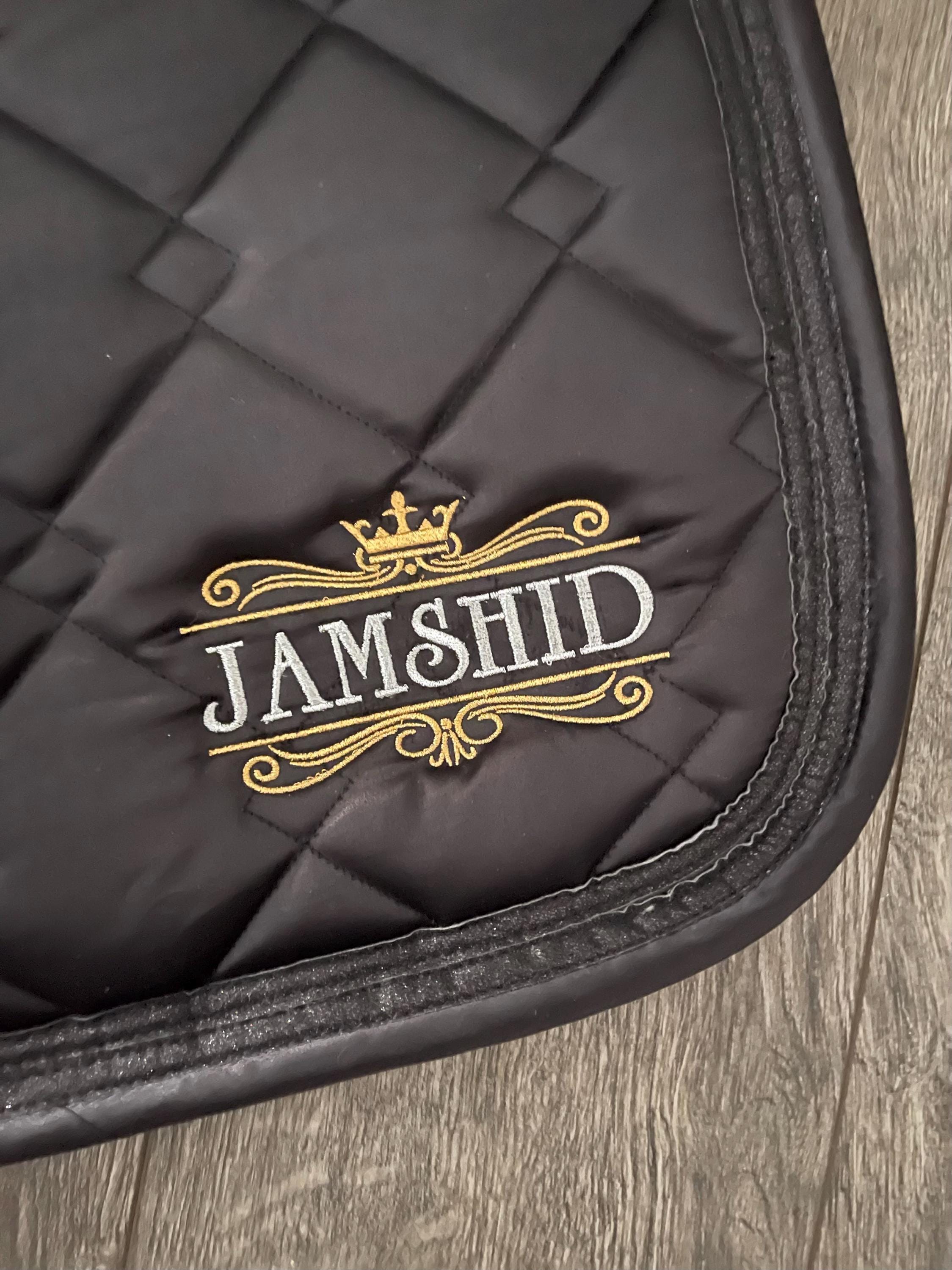 Crown Frame Custom Name Saddle Pad