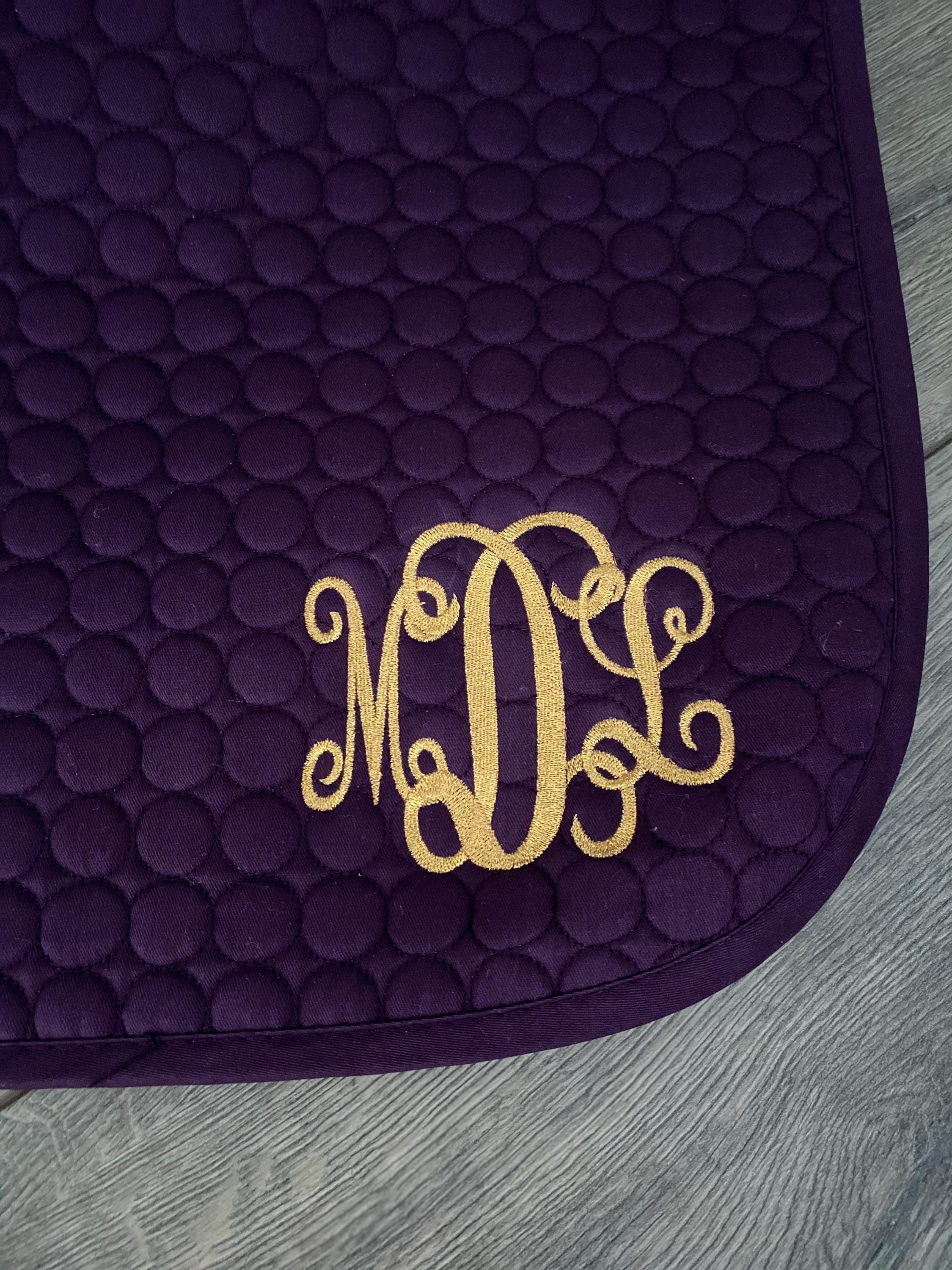 Intertwined Monogram Custom Saddle Pad