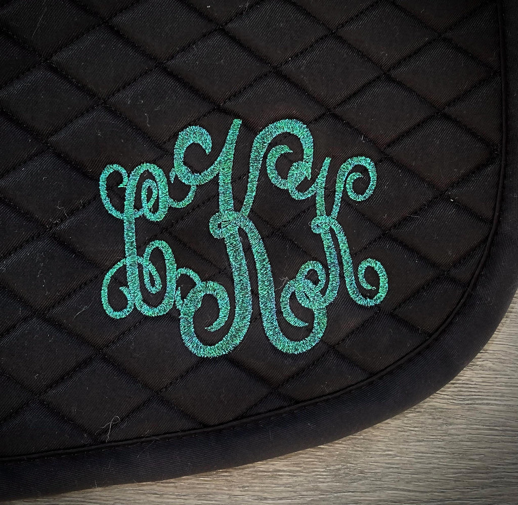 Intertwined Monogram Custom Saddle Pad