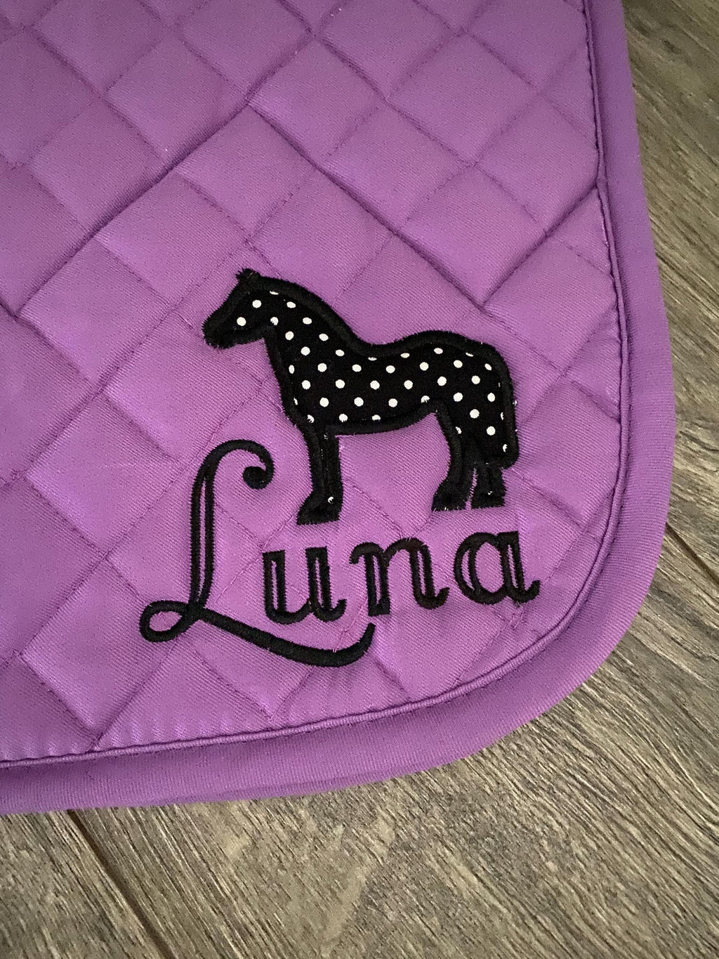 Standing Horse Applique Custom Saddle Pad