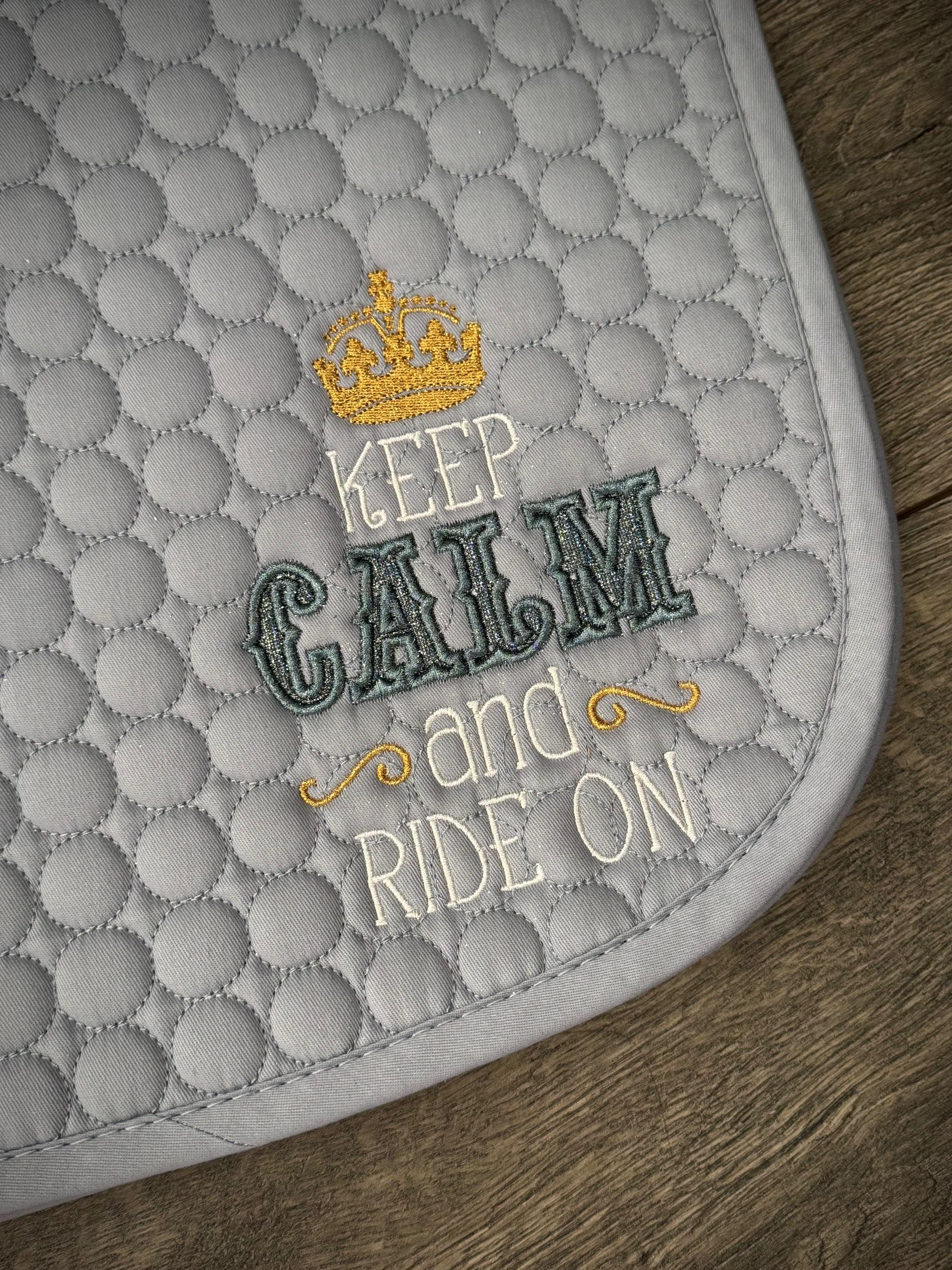 HORSE Keep Calm Ride On AP Saddle Pad