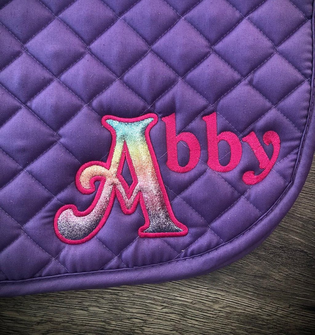 Appliqued Name Saddle Pad - Blake