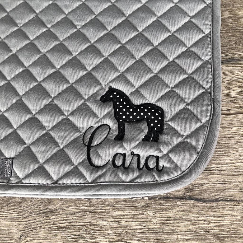 Standing Horse Applique Custom Saddle Pad