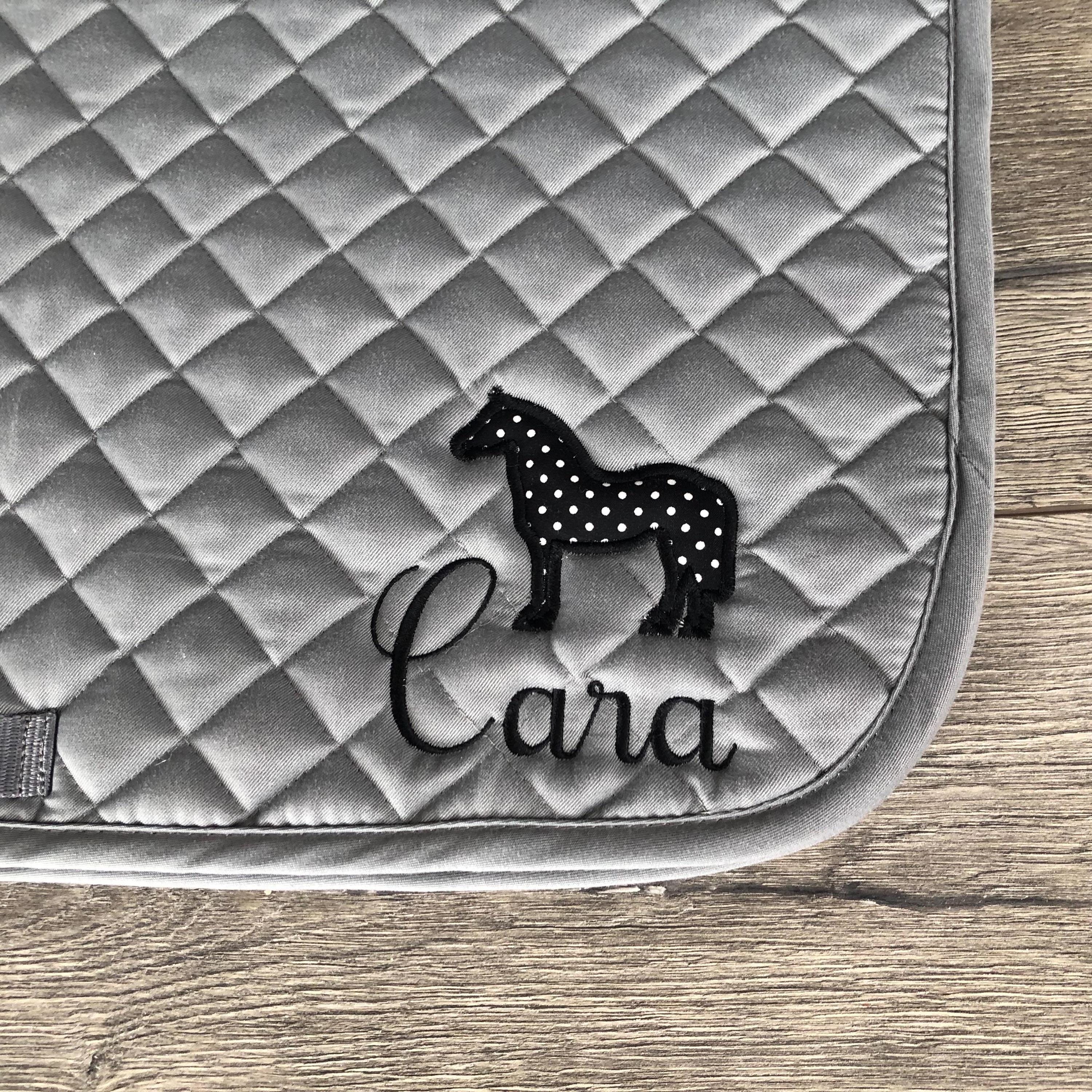 Standing Horse Applique Custom Saddle Pad