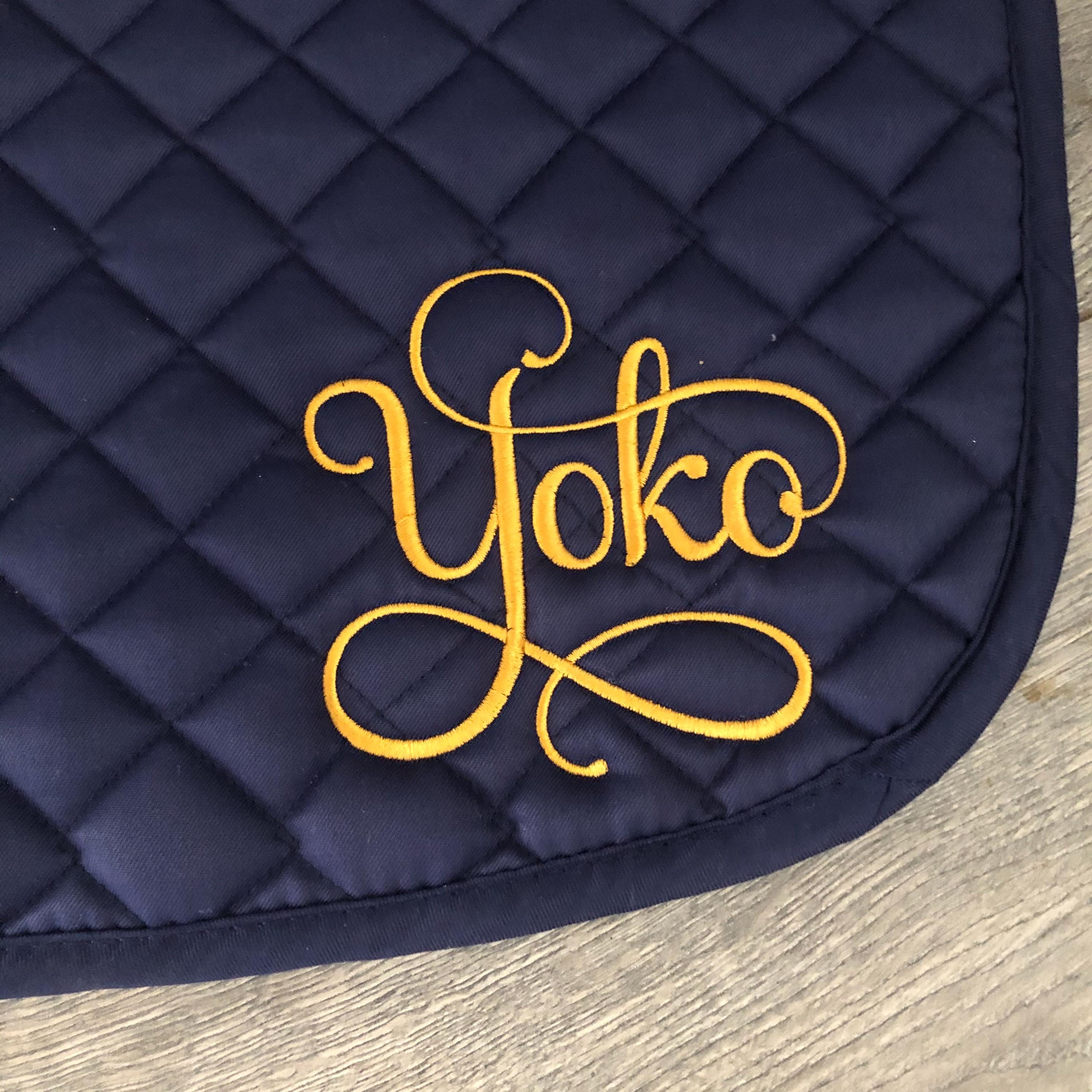 Elegant Custom Name Saddle Pad